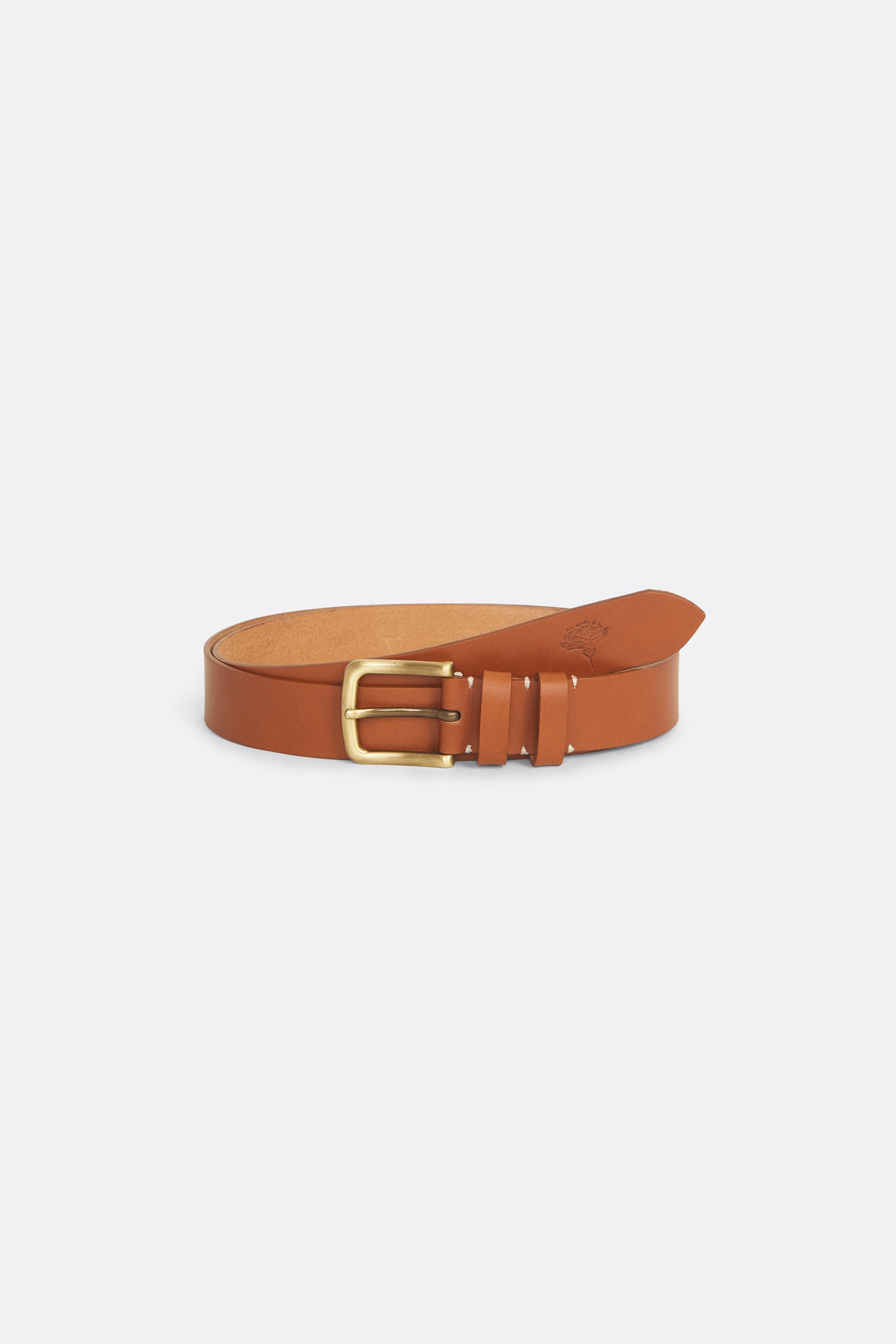 Classic Leather Belt in Camel  Handcrafted - Coup D'État Portugal