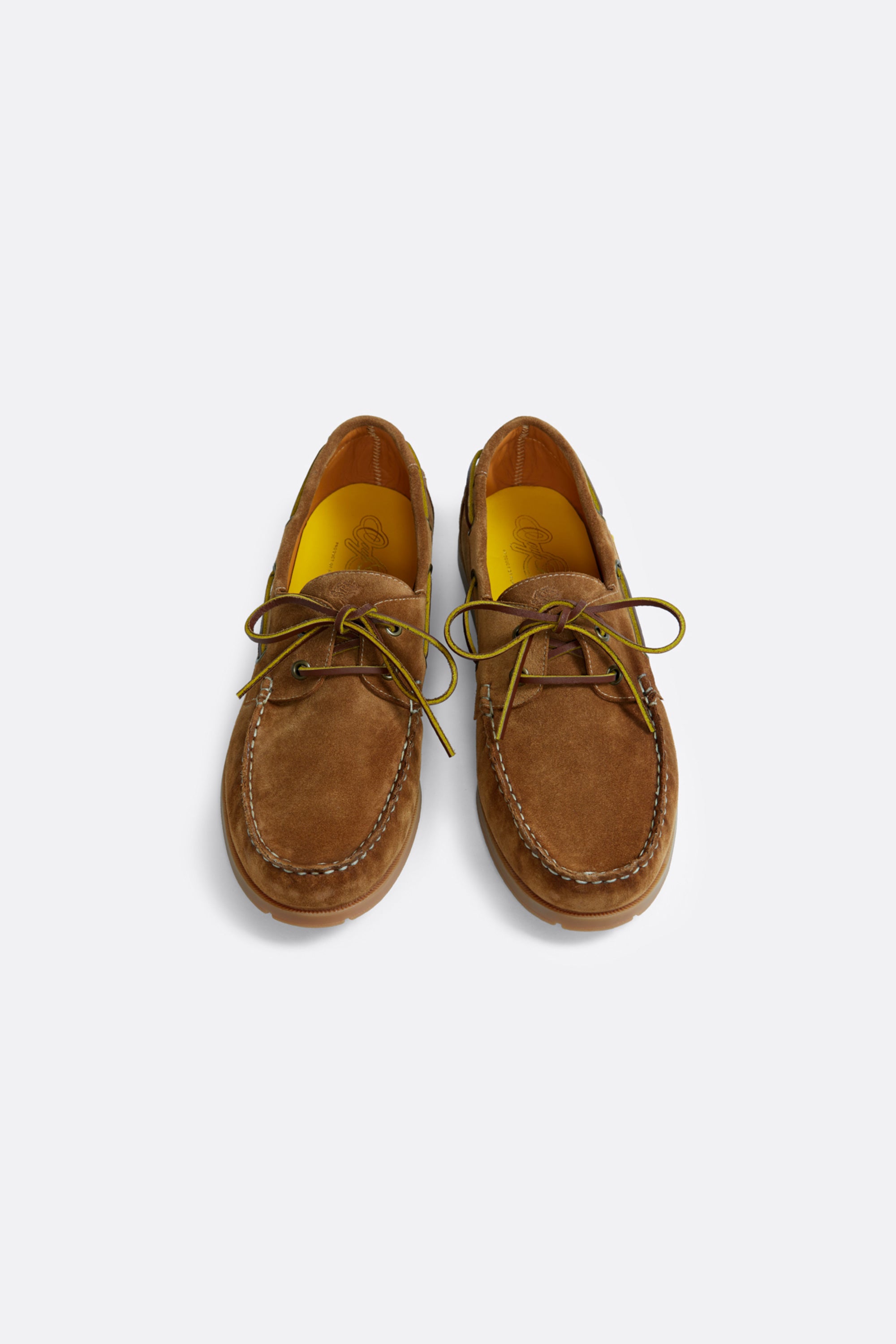 Summer boat shoes in Camel Suede - Handcrafted Leather - Coup D'État Portugal