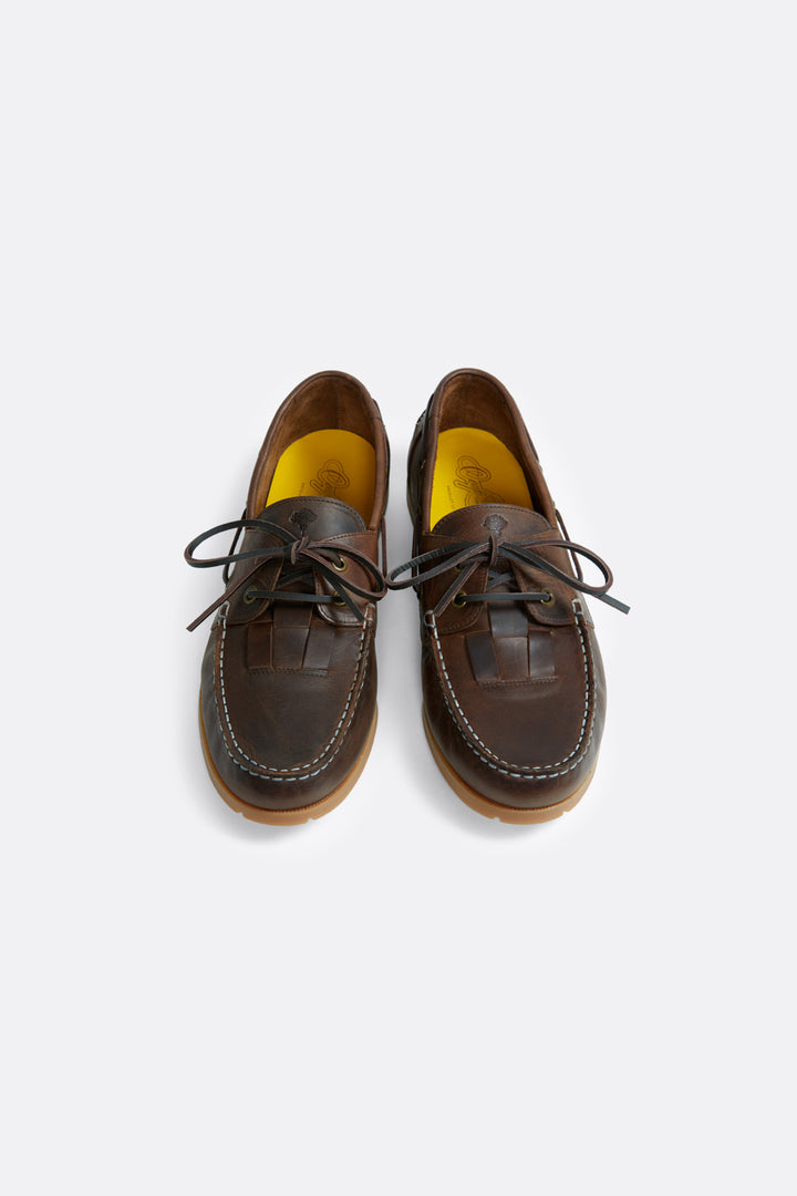 Summer boat shoes in Brown - Handcrafted Leather - Coup D'État Portugal
