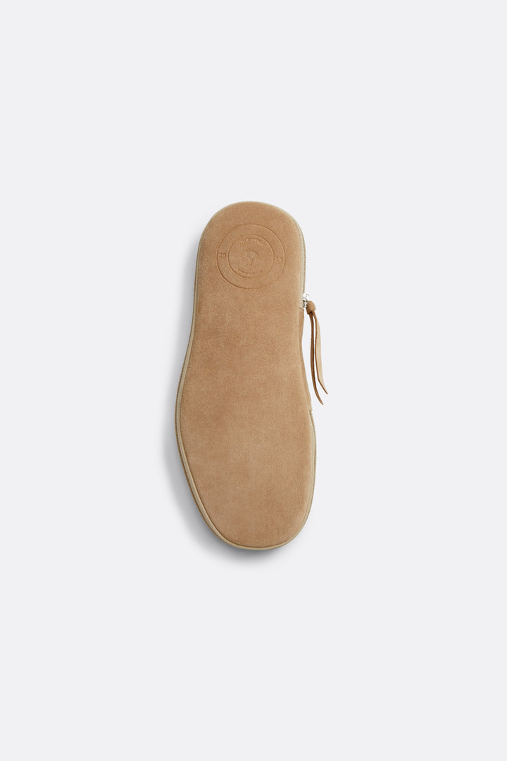 Bedroom slippers in Camel Brown - Handcrafted Suede - Coup D'État Portugal