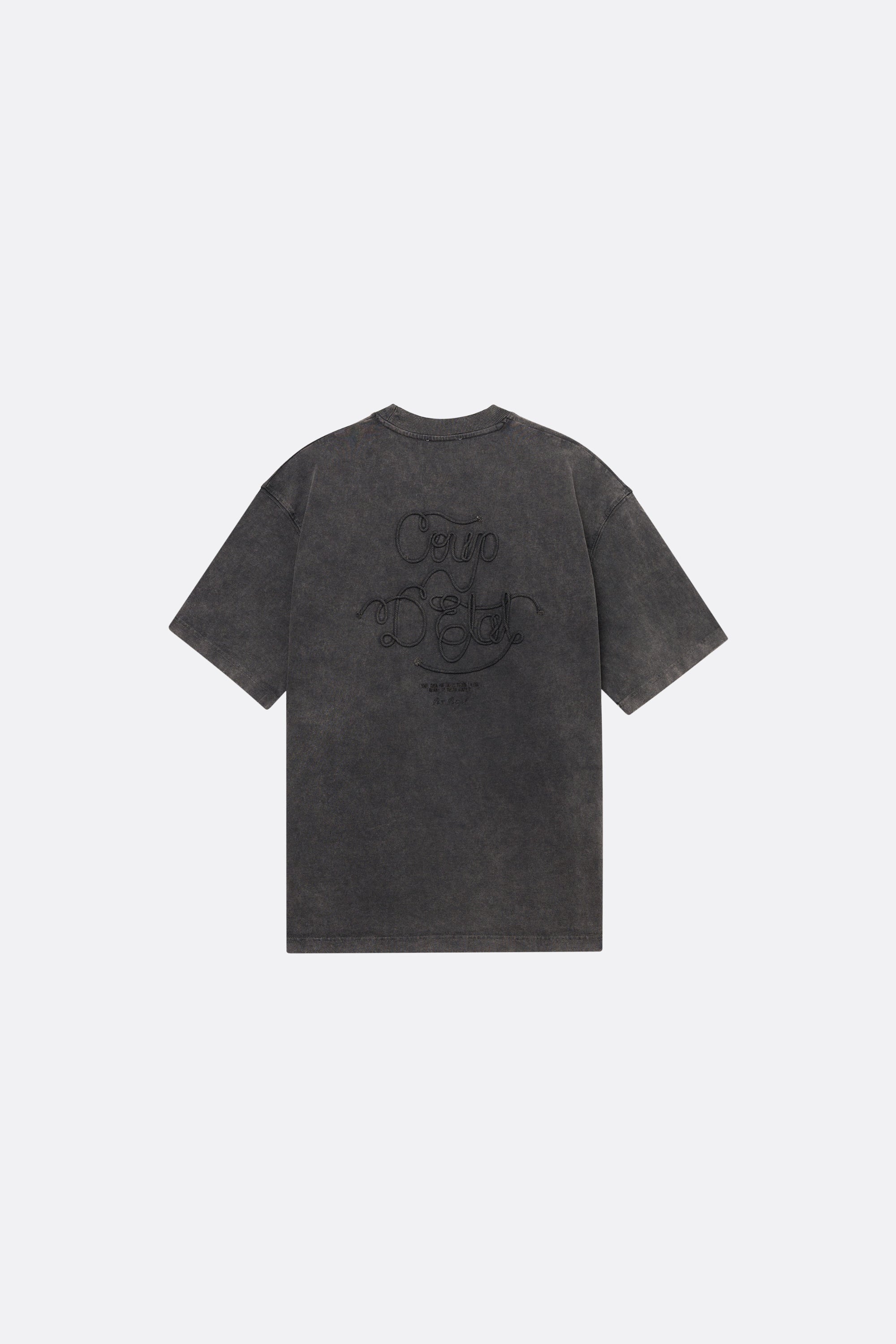 Sailing rope t-shirt in washed Black - Coup D'État Portugal
