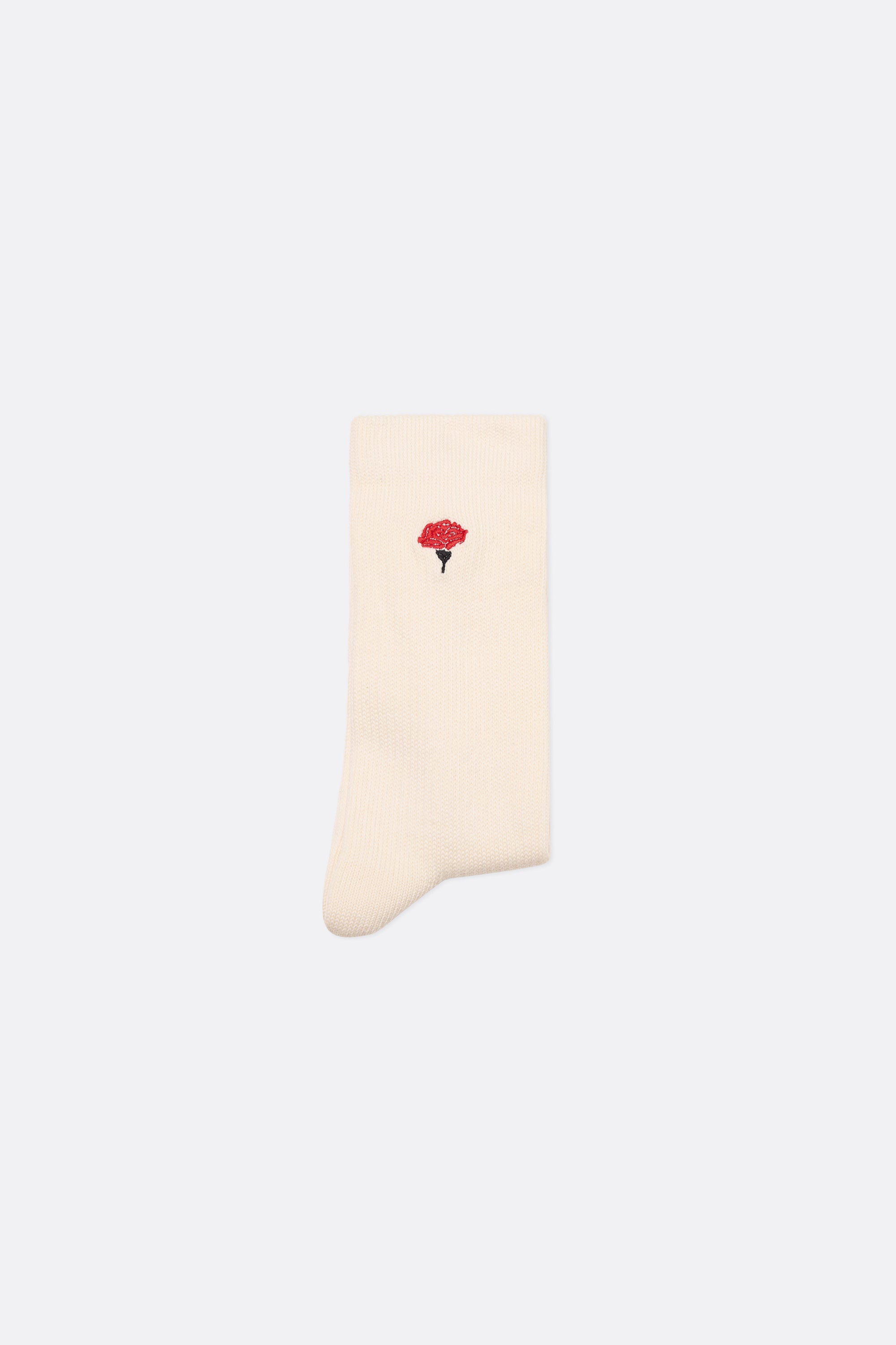 Coup Socks in Off-White - Embroidered - Coup D'État Portugal