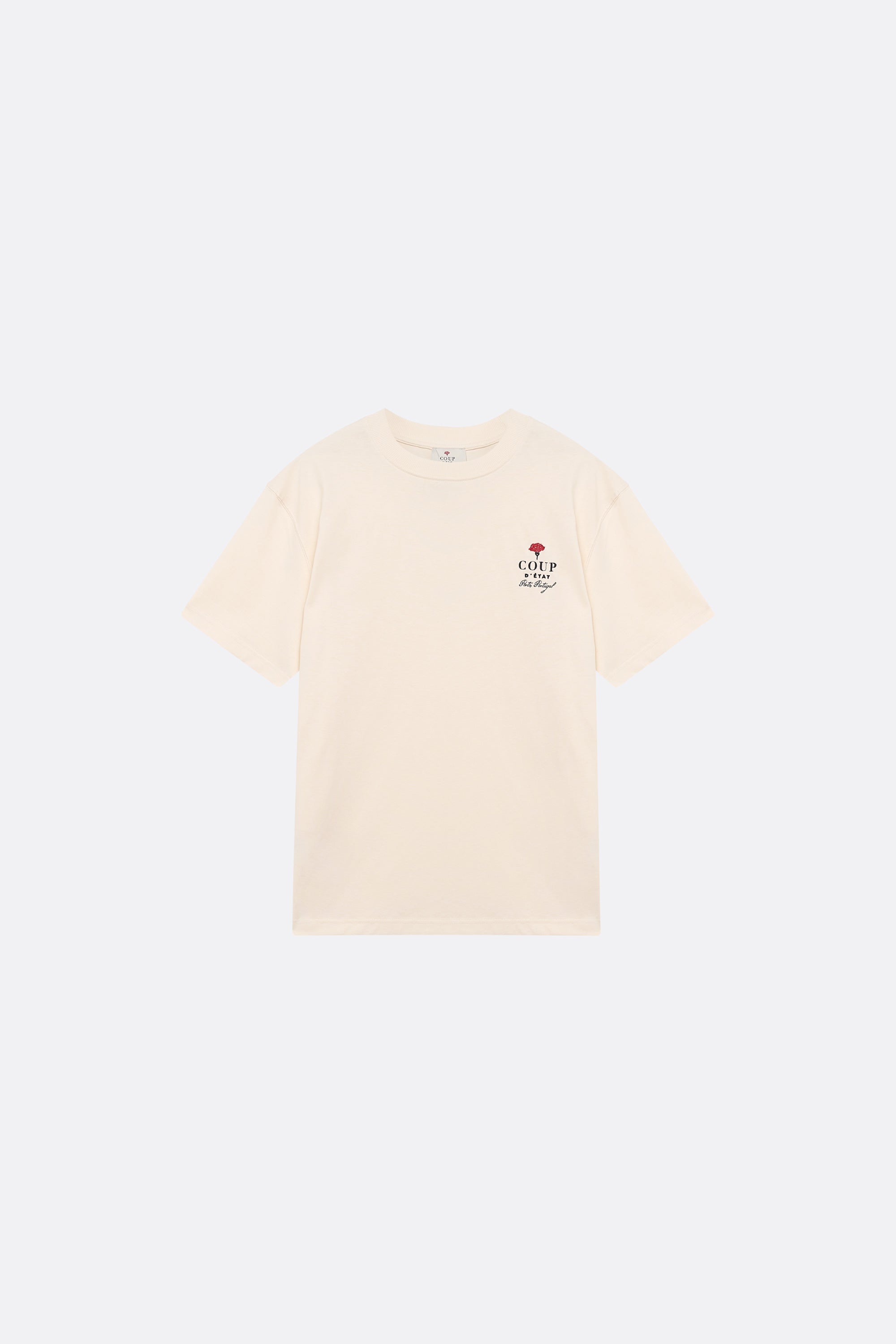 Logo T-shirt in Off-White - Cotton Oversize - Coup D'État Portugal