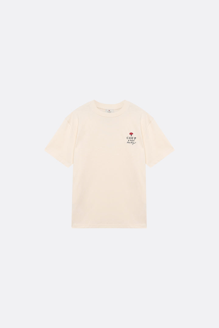 Logo Tee in Off-white - Coup D'État Portugal