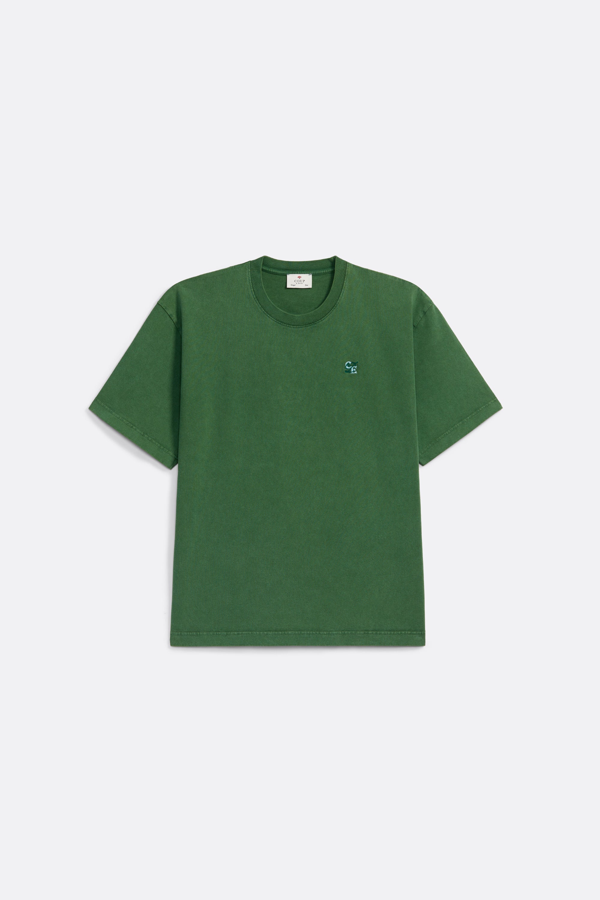 Sailing Rope Tee in Green - Baby Blue embroidery - Coup D'État Portugal