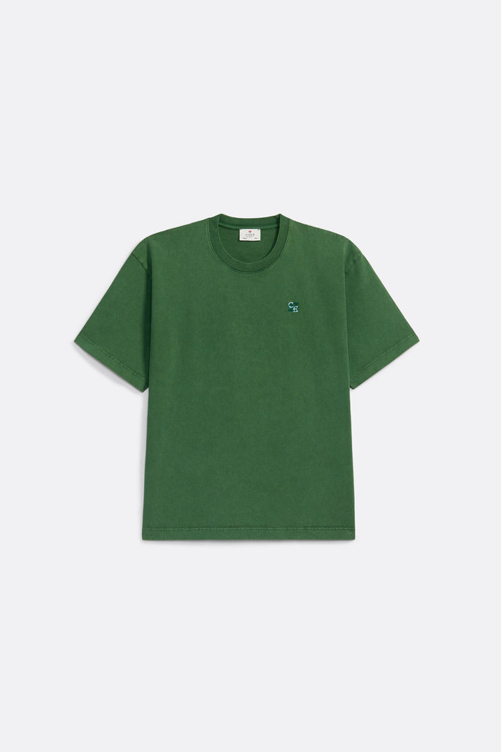 Sailing Rope Tee in Green - Baby Blue embroidery - Coup D'État Portugal