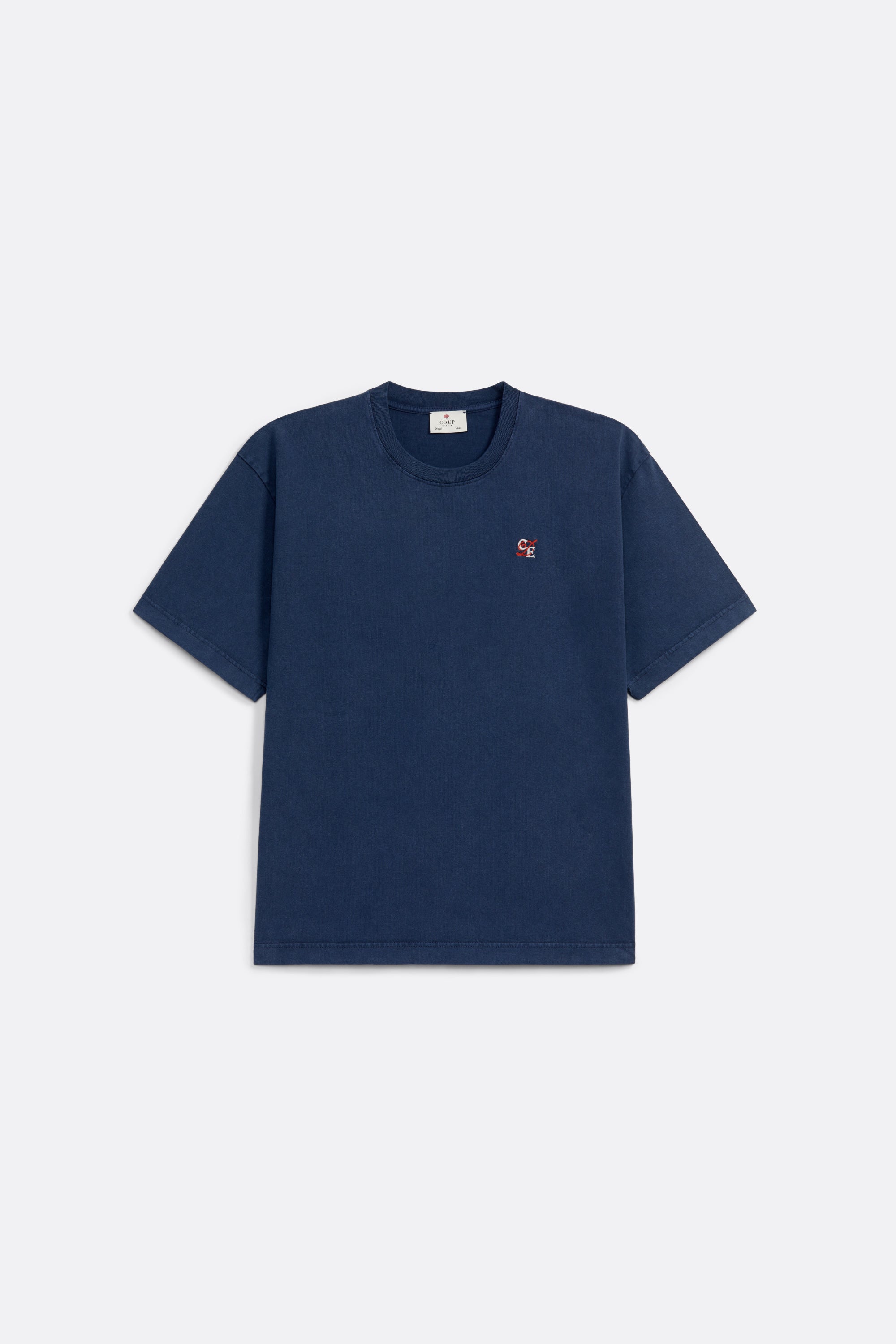 Sailing Rope Tee in Nacy - Back embroidery in Orange - Coup D'État Portugal