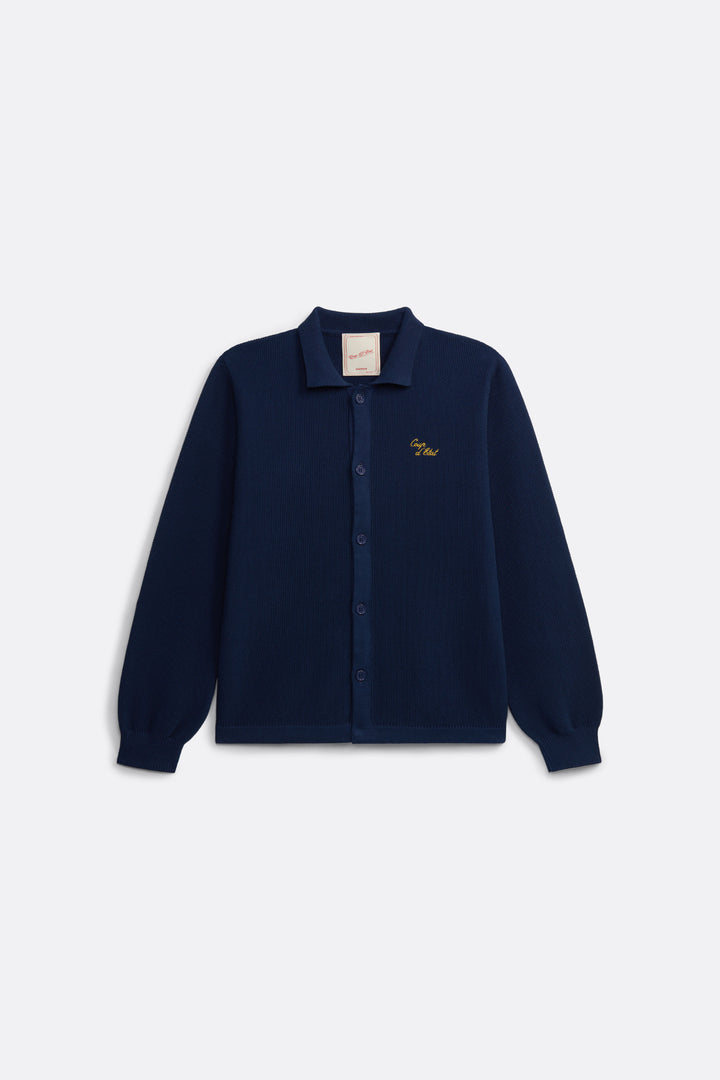 Knitted shirt in Navy blue - Coup D'État Portugal