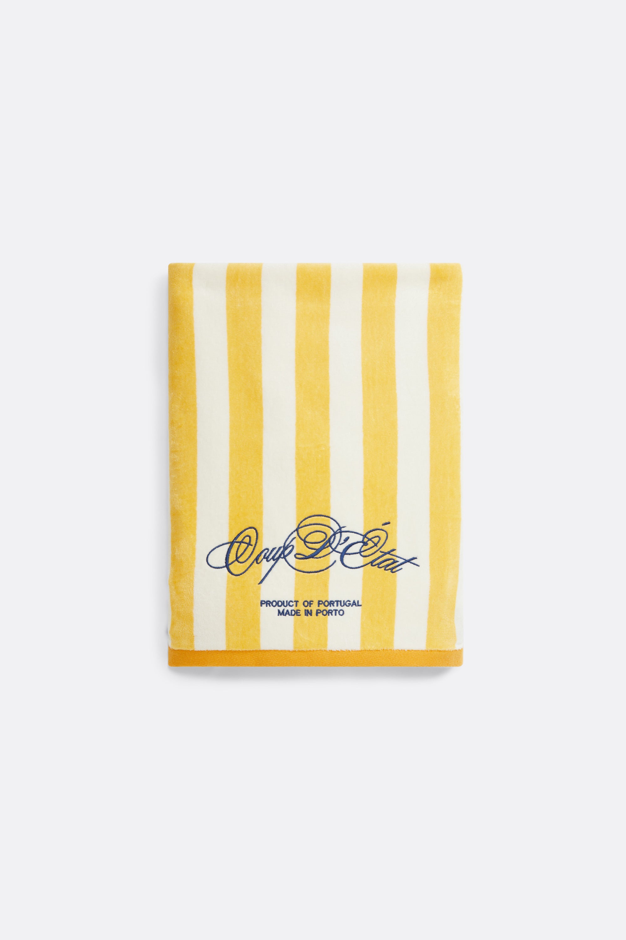 Beach towel with Yellow stripes - Coup D'État Portugal
