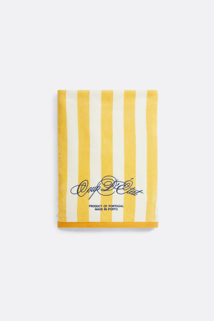 Beach towel with Yellow stripes - Coup D'État Portugal