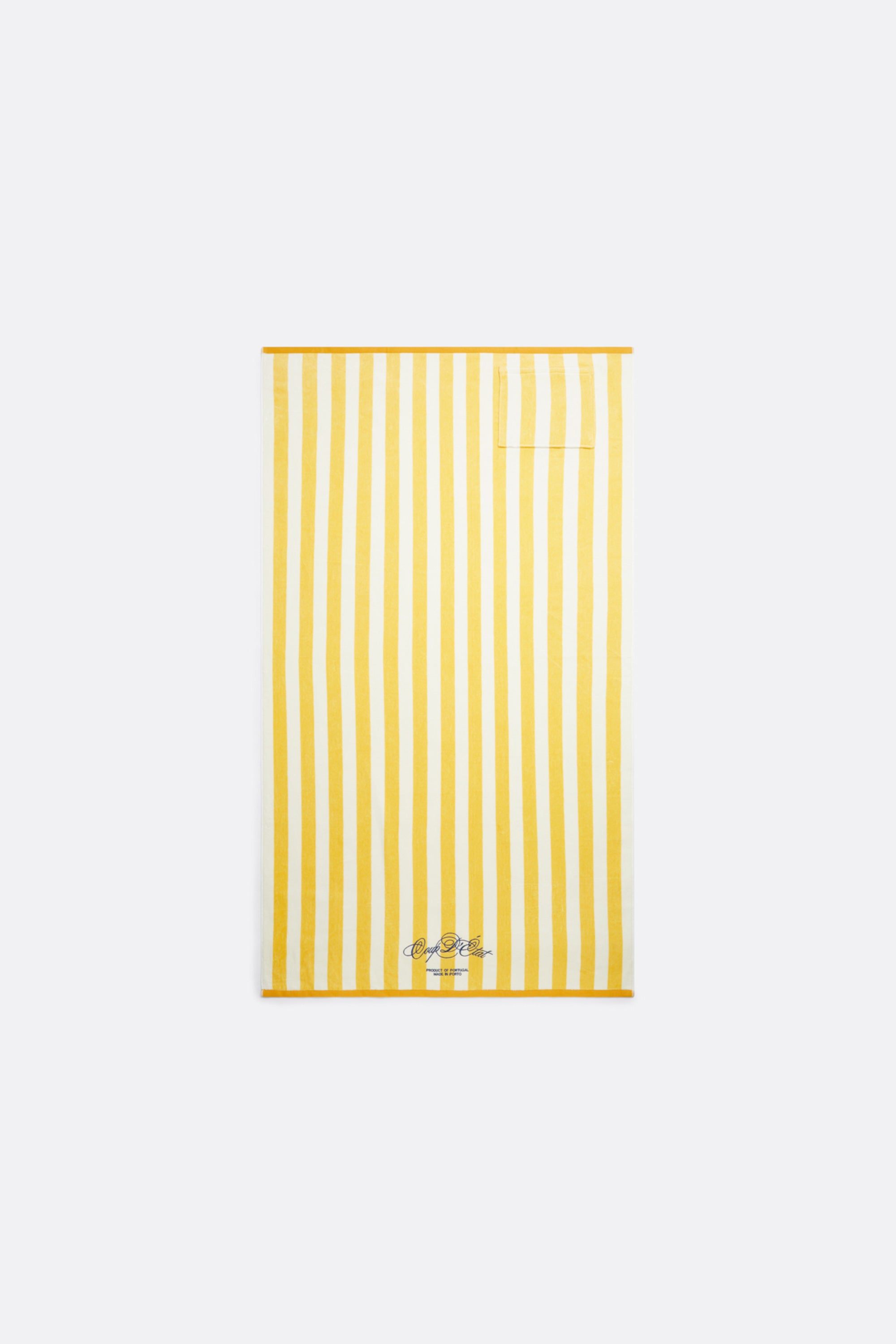Beach towel with Yellow stripes - Coup D'État Portugal