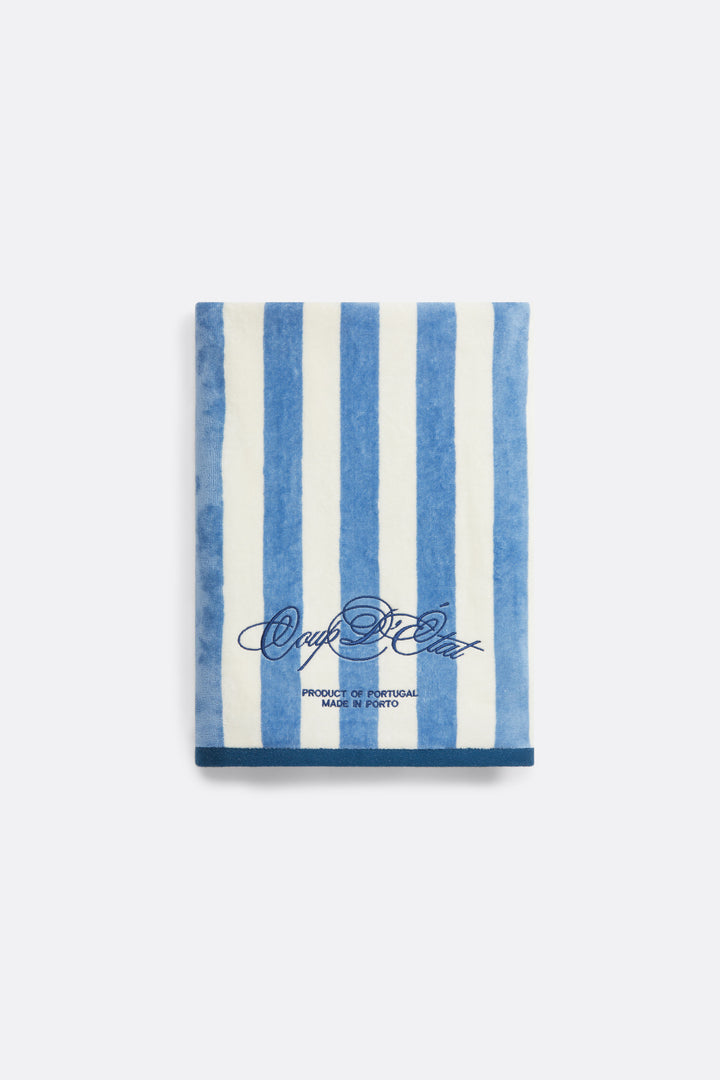 Beach towel with Blue Stripes - Coup D'État Portugal