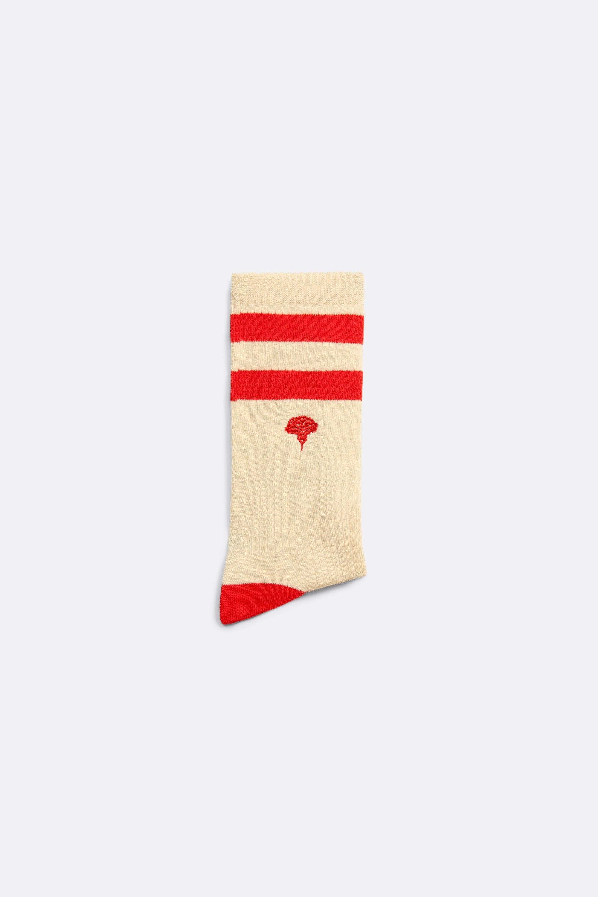 Sporty Socks with Red stripes - handcrafted - Coup D'État Portugal