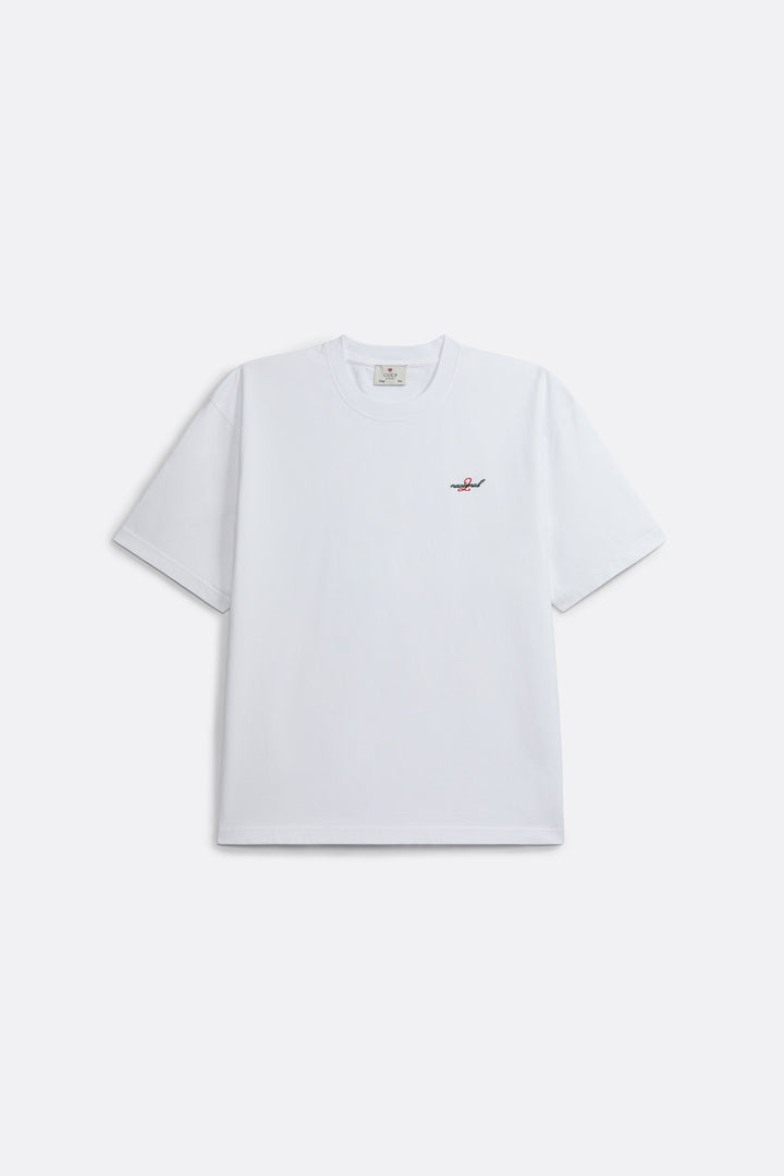 Coup Sunkissed T-Shirt in White - Back Print in Green - Coup D'État 
