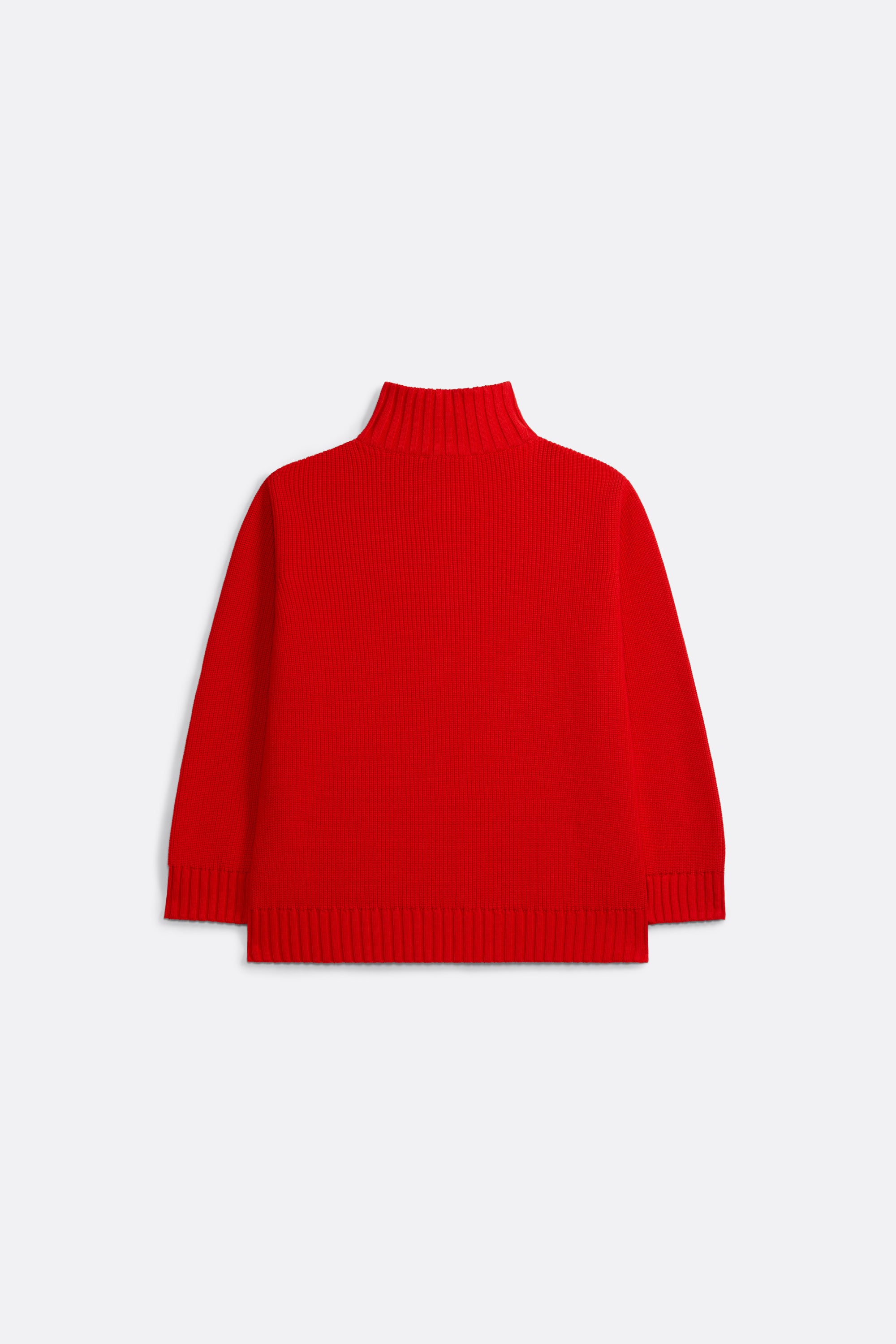 Knitted Quarter Zip in Red - Handcrafted - Coup D'État Portugal