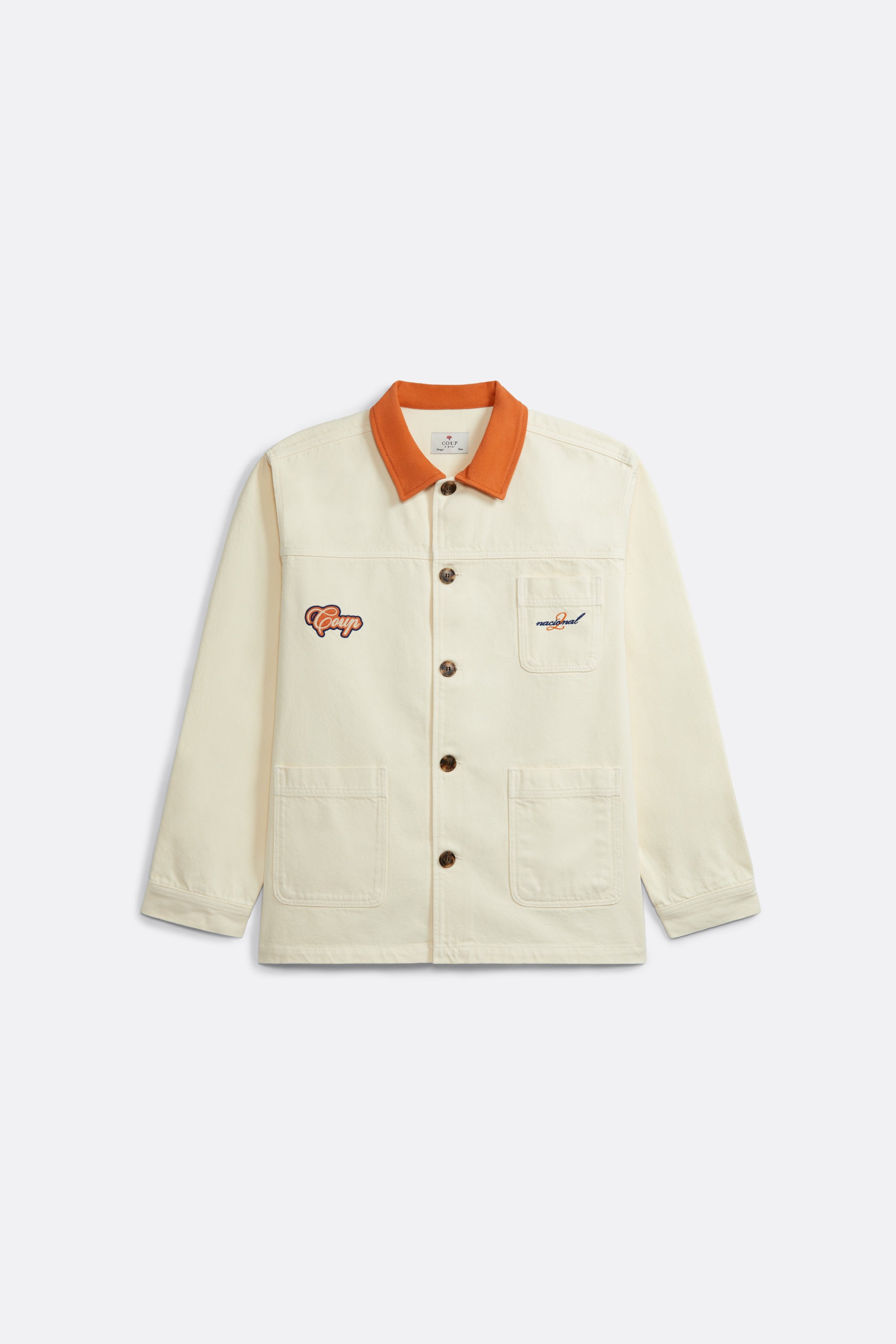 Overshirt with contrasting collar in Red - Coup D'État Portugal