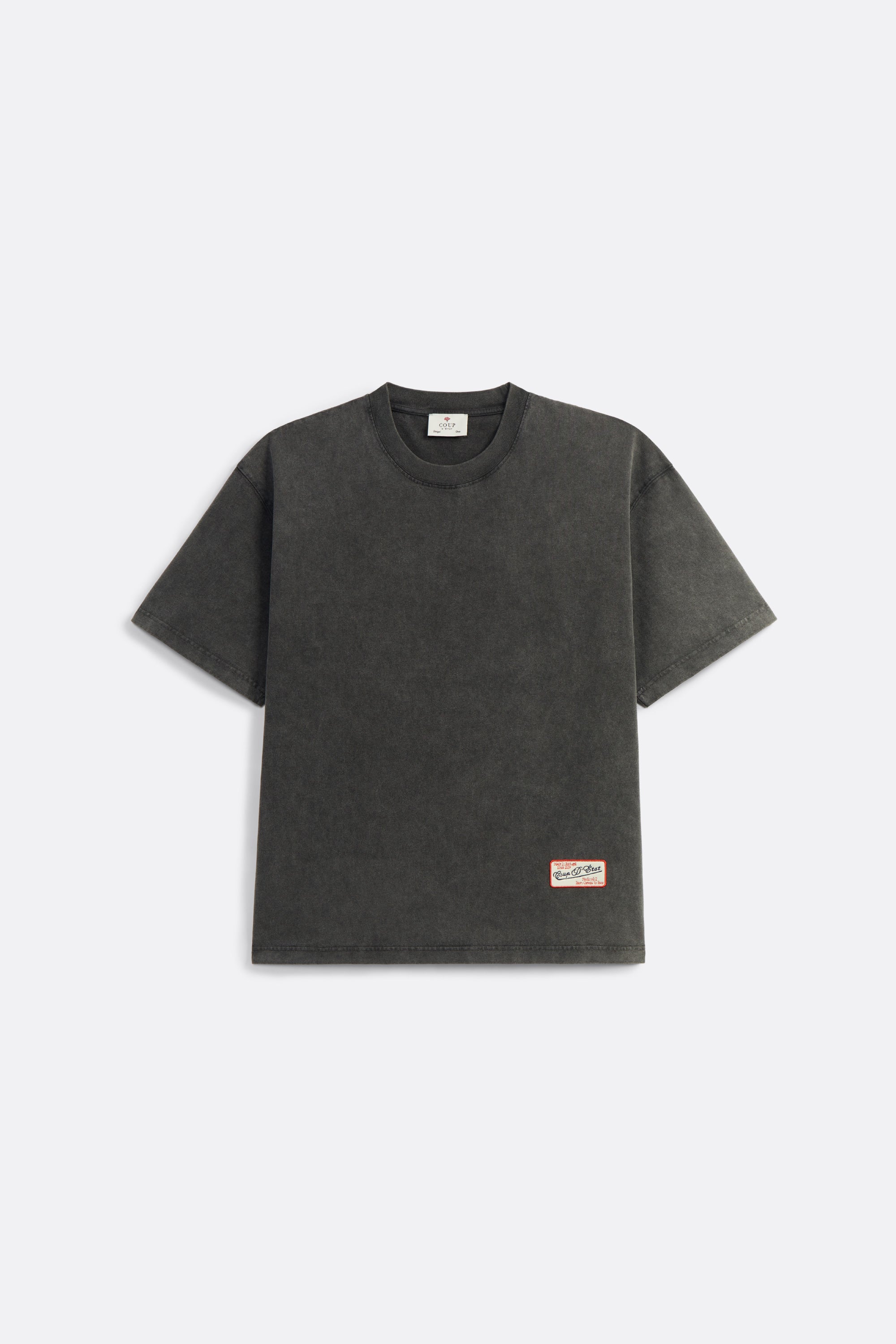 Safe Travels T-shirt in washed Black - Back Print - Coup D'État Portugal