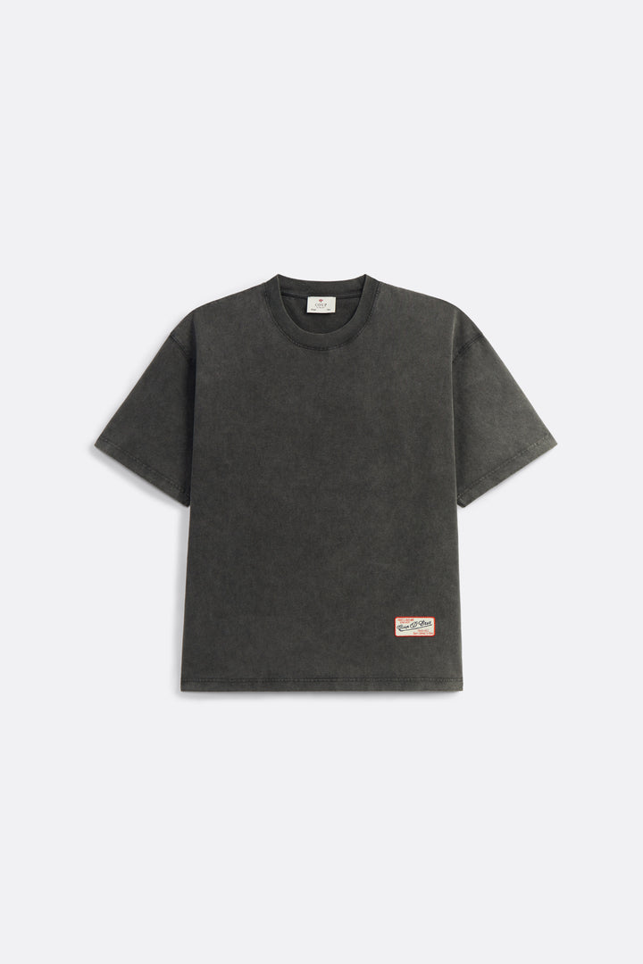 Safe Travels T-shirt in washed Black - Back Print - Coup D'État Portugal