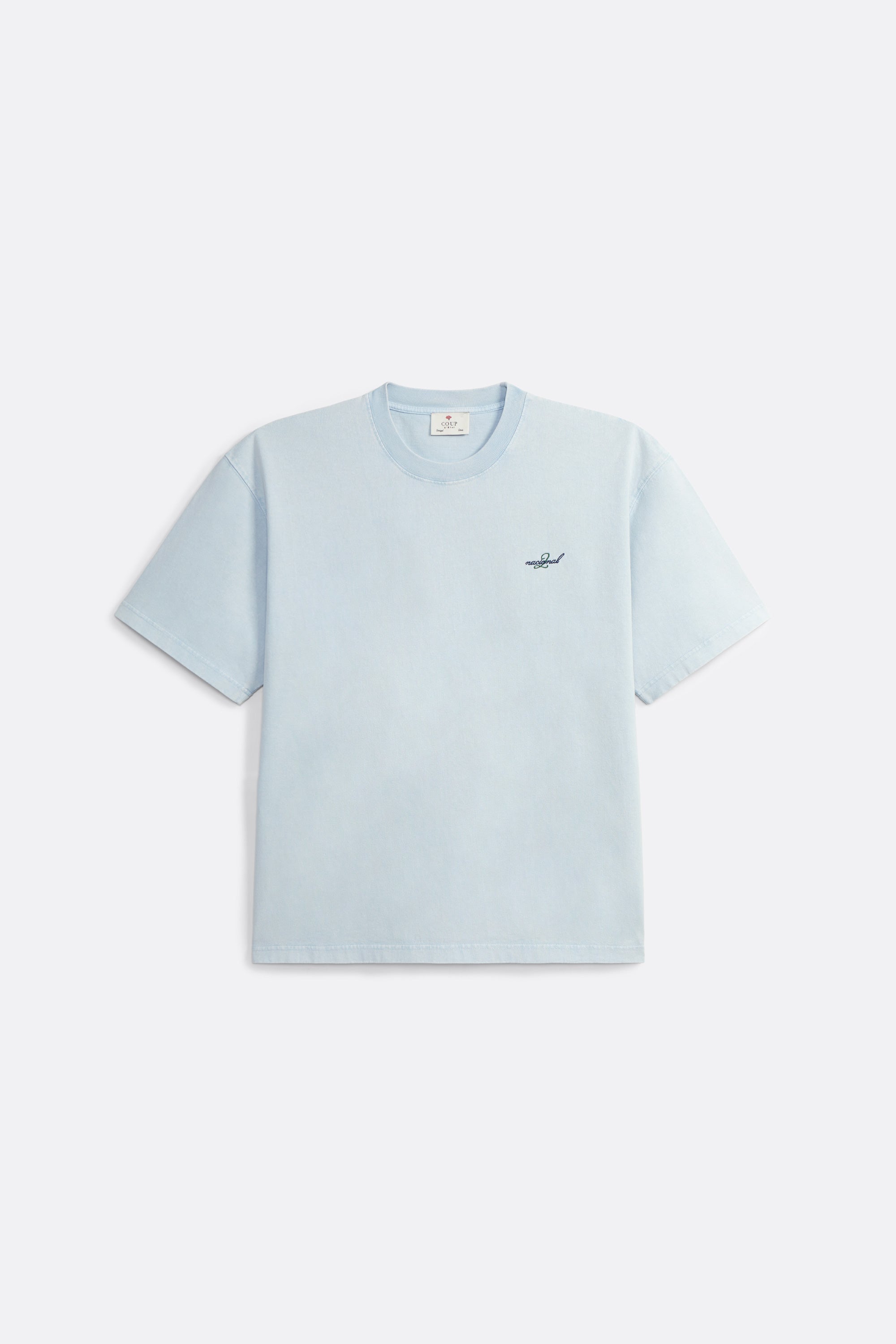 Coup Sunkissed T-Shirt in White - Back Print in Green - Coup D'État 
