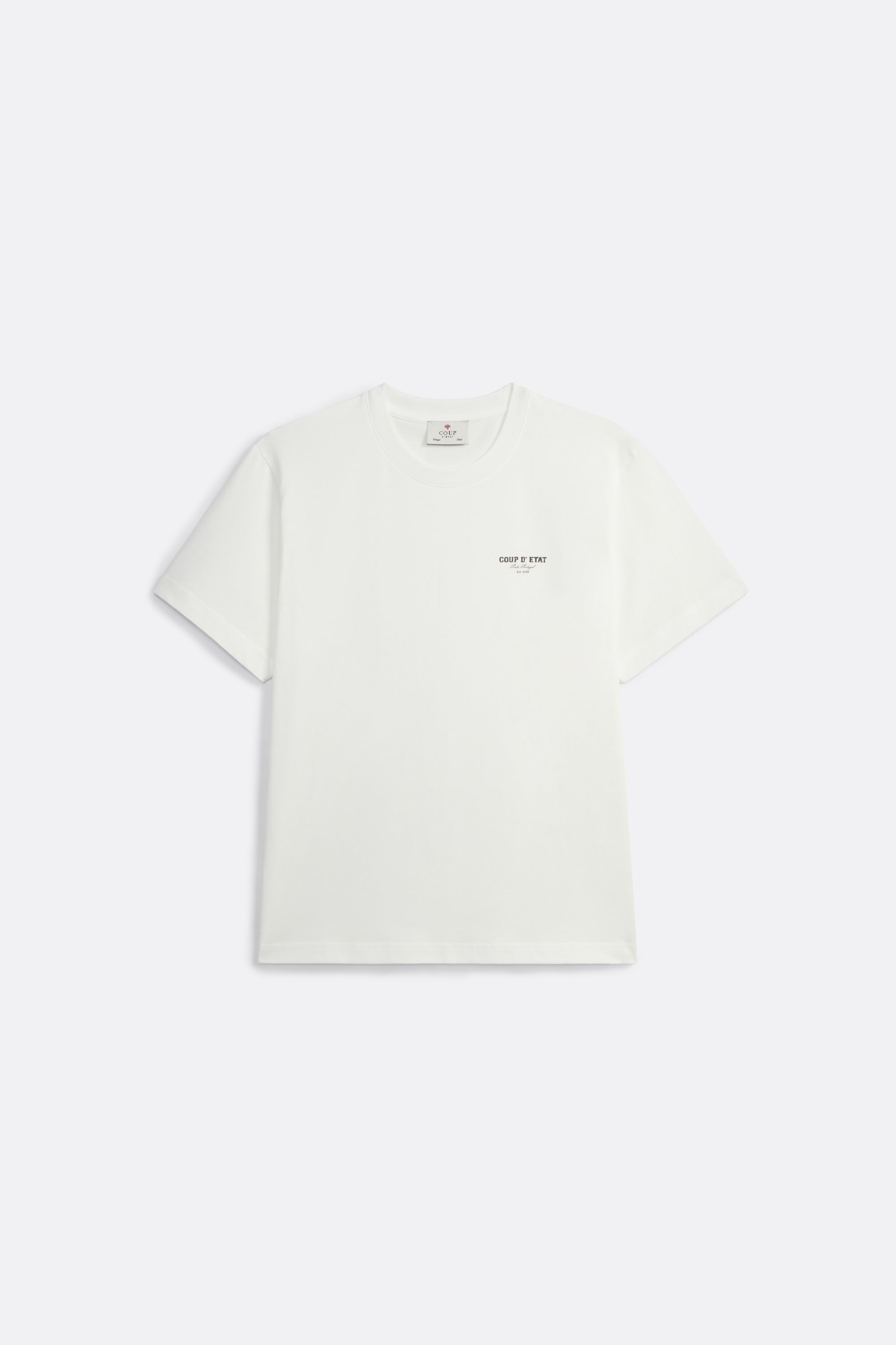 Classic T-Shirt in White  - Front Print - Coup D'État Portugal
