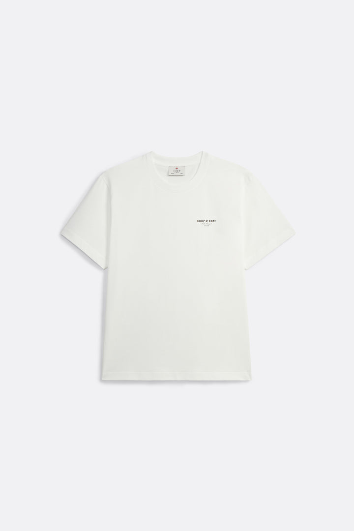 Classic T-Shirt in White  - Front Print - Coup D'État Portugal