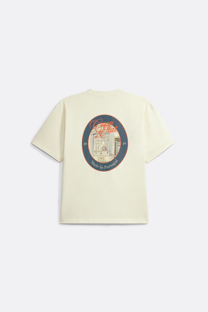By The Window T-shirt in Off-white - Back Print - Coup D'État Portugal
