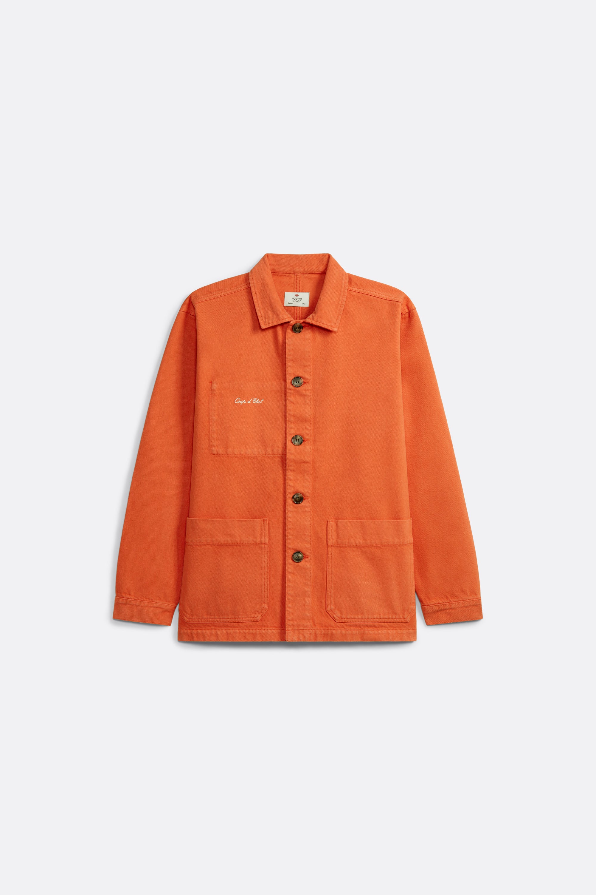 Overshirt in washed Red - Canvas - Coup D'État Portugal