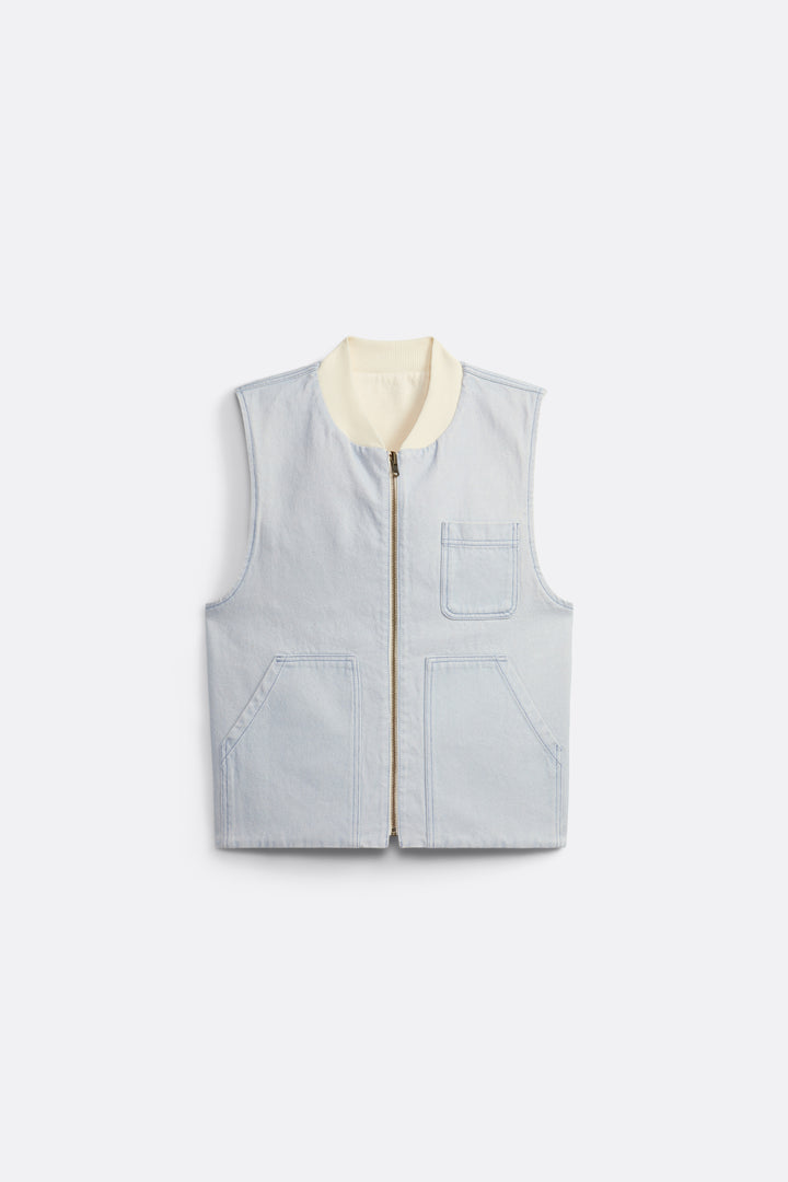 Reversible Vest - Off-White and All Over Print - Coup D'État Portugal