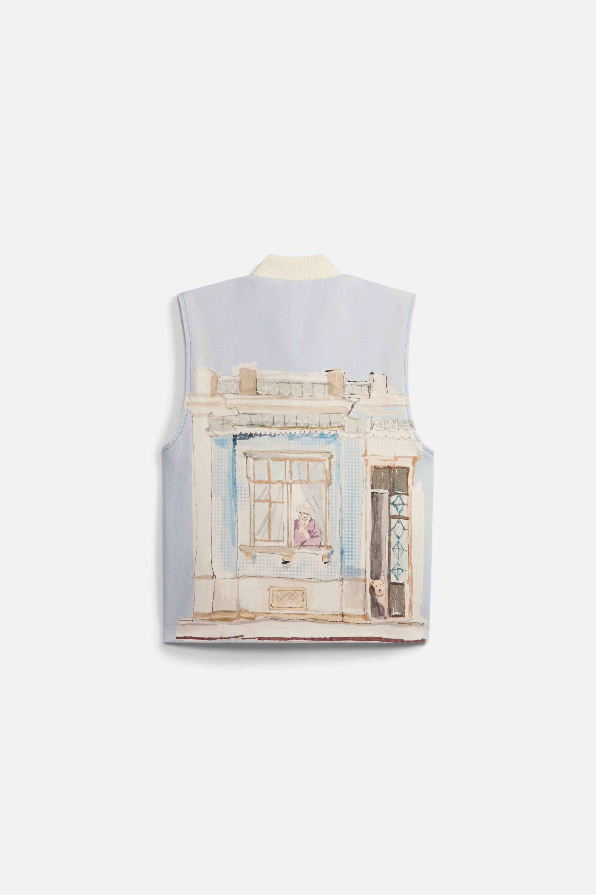 Reversible Vest - Off-White and All Over Print - Coup D'État Portugal