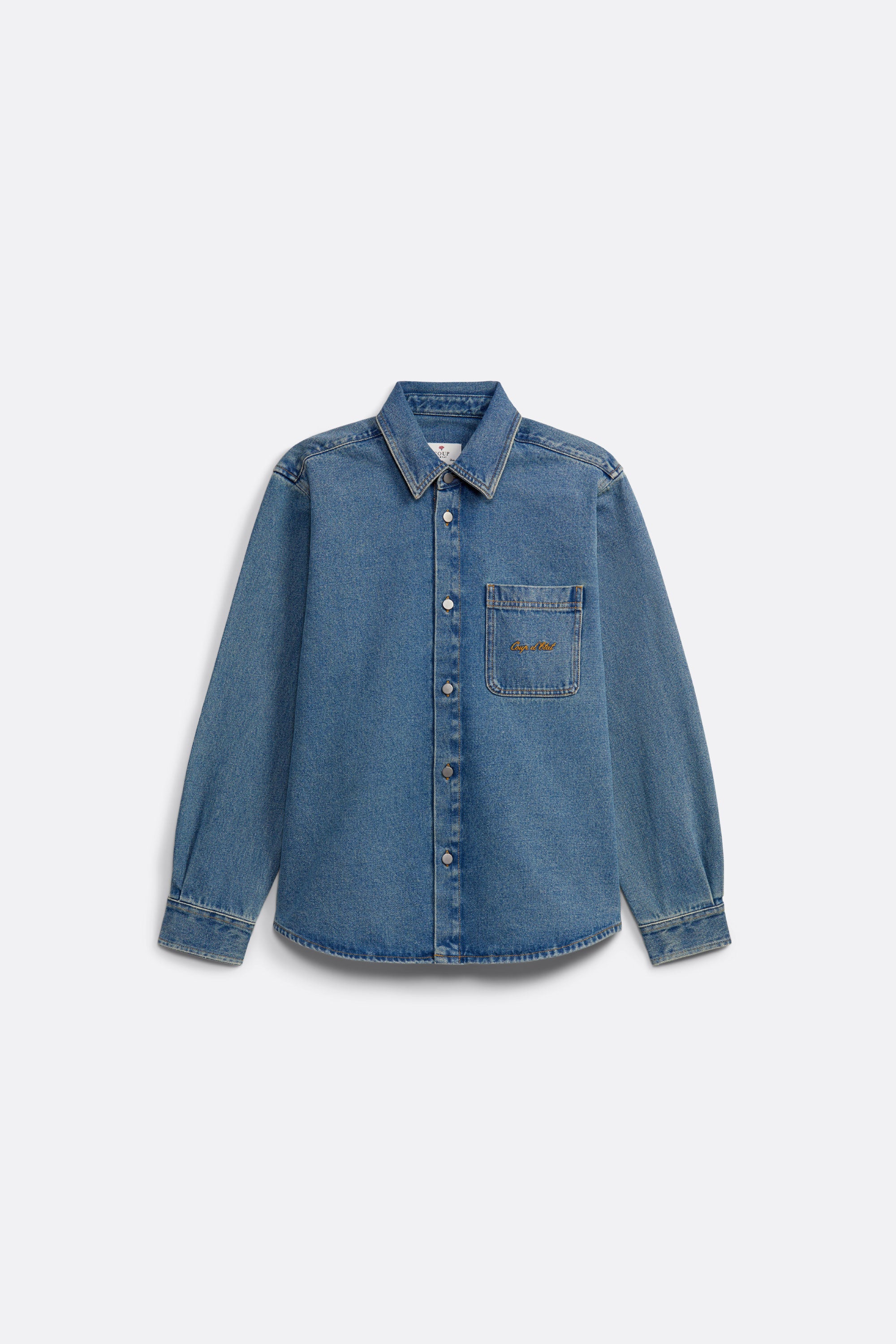 Light Denim Shirt - Front Embroidery - Coup D'État Portugal 