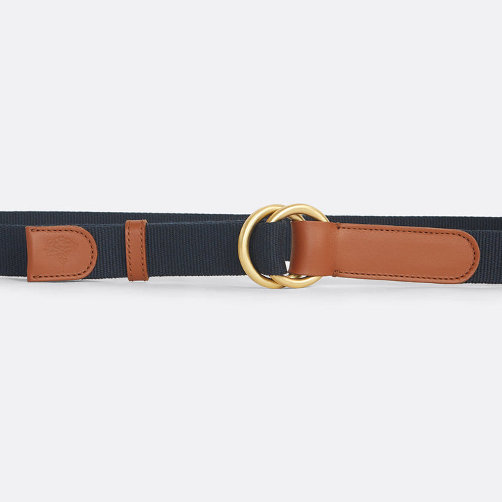 Canva Belt in Blue - Canva and Leather - Coup D'État Portugal