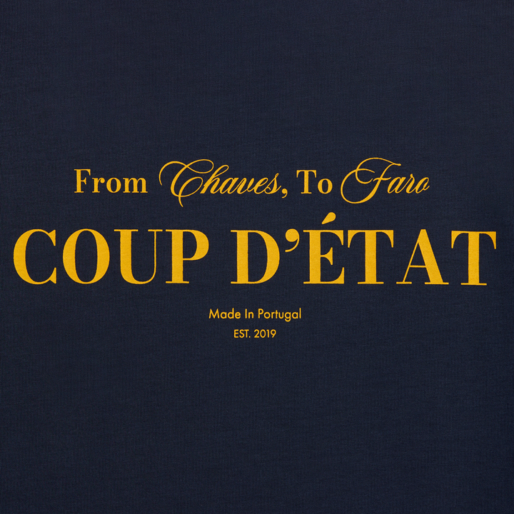 From Chaves to Faro T-shirt in Navy blue - Coup D'État Portugal