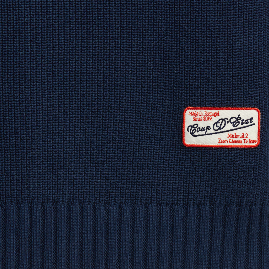 Knitted crewneck Sweatshirt  in Navy blue - Coup D'État Portugal
