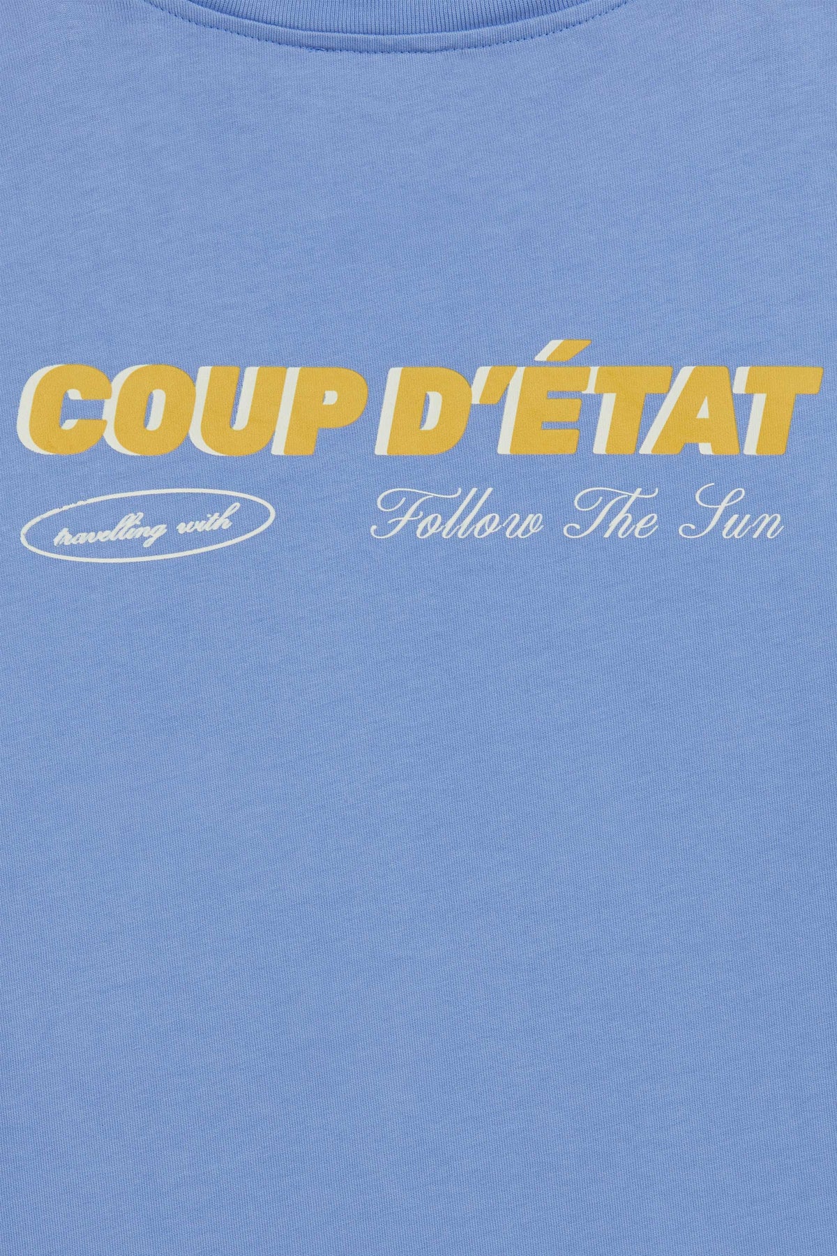 Travelling With Follow The Sun - Light Blue T-shirt - Follow The Sun Collab - Coup D'État Portugal