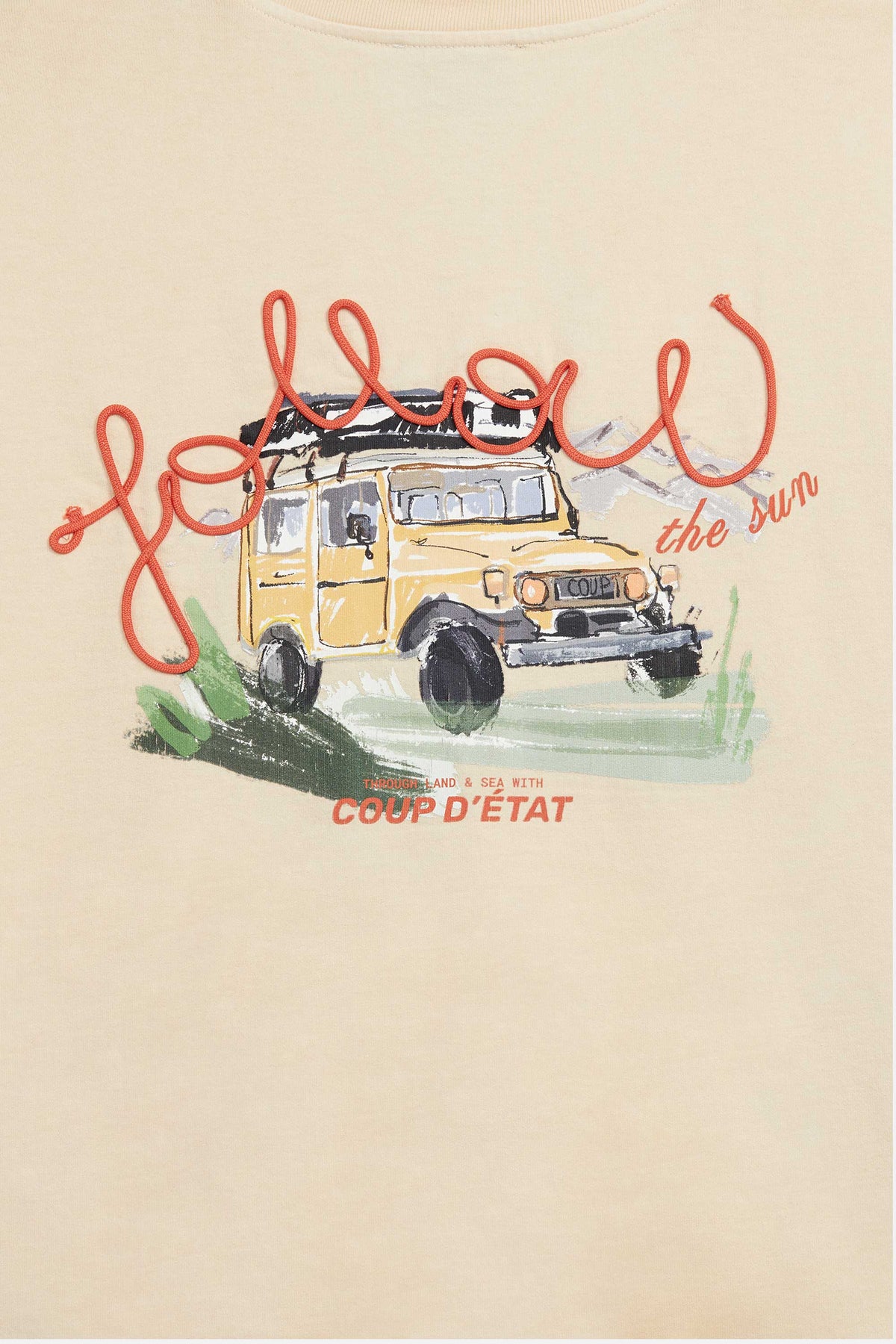 Follow The Sun T-shirt Beige - Collaboration with Follow The Sun - Coup D'État Portugal