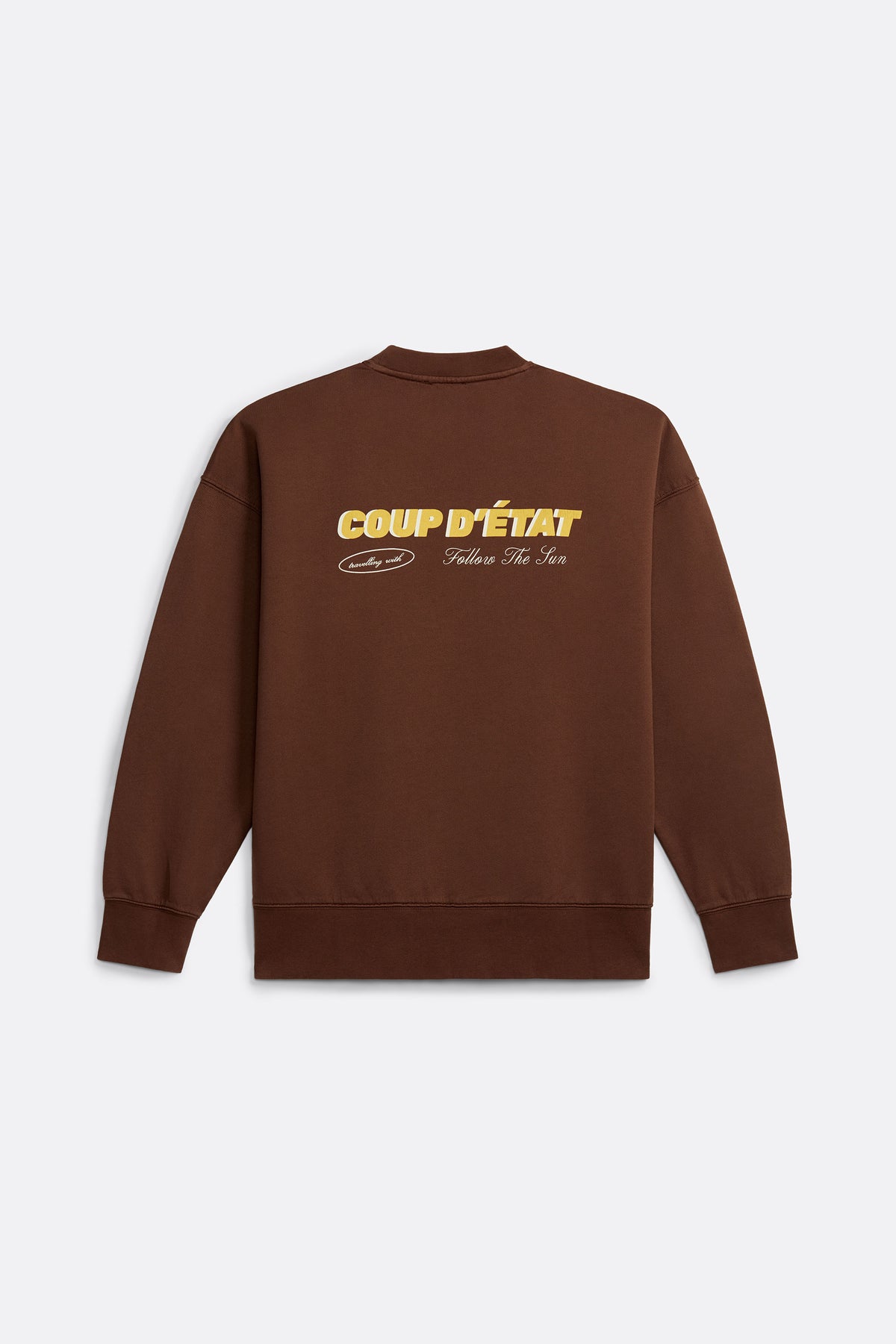 Travelling with Follow The Sun - Sweatshirt Castanha - Collab com Follow The Sun - Coup D'État Portugal