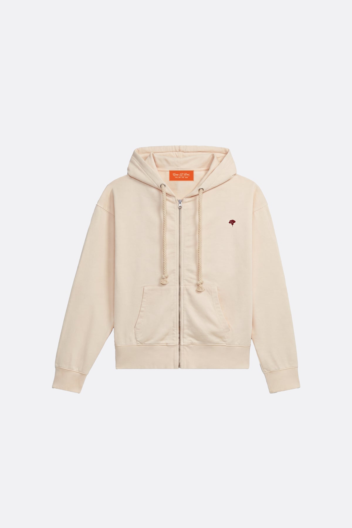 Beige Zipped Hoodie - Collaboration with Follow The Sun - Coup D'État Portugal