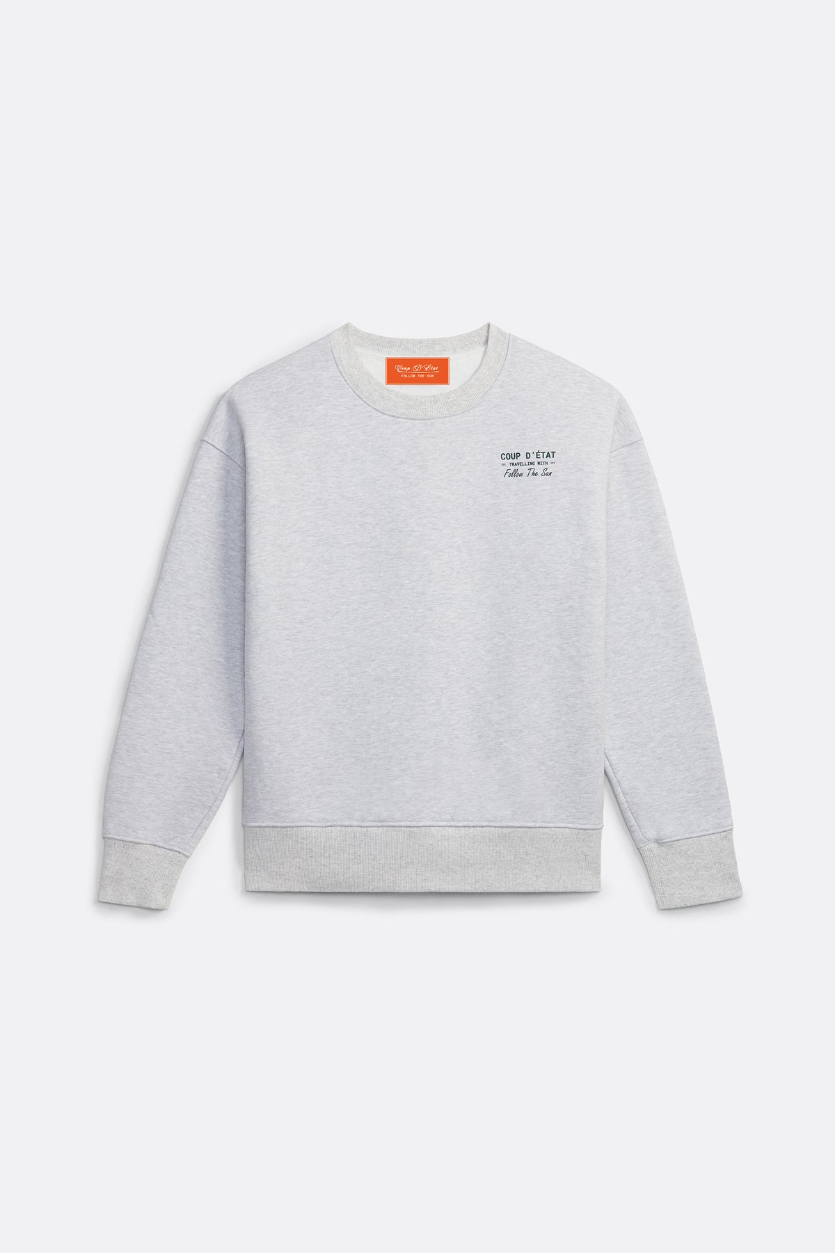 Travelling with Follow The Sun - Gray Sweatshirt - Collaboration with Follow The Sun - Coup D'État Portugal