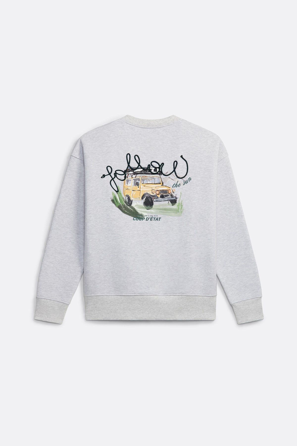 Travelling with Follow The Sun - Gray Sweatshirt - Collaboration with Follow The Sun - Coup D'État Portugal