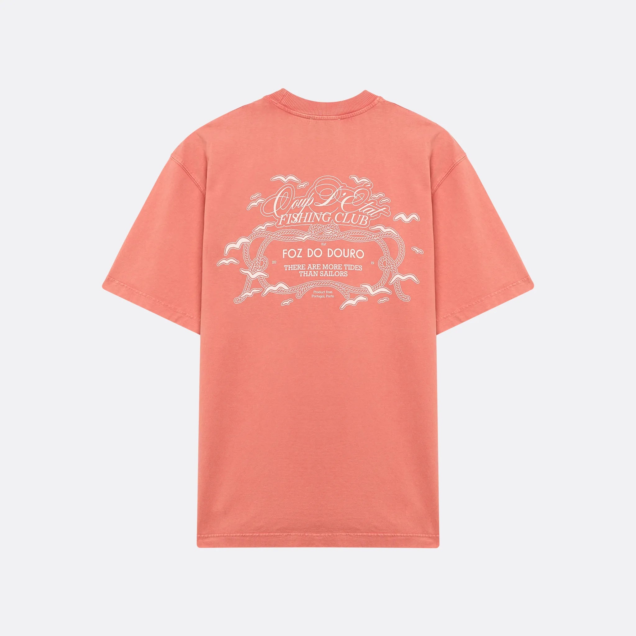 Foz do Douro T-shirt in washed Red - Cotton - Coup D'État Portugal