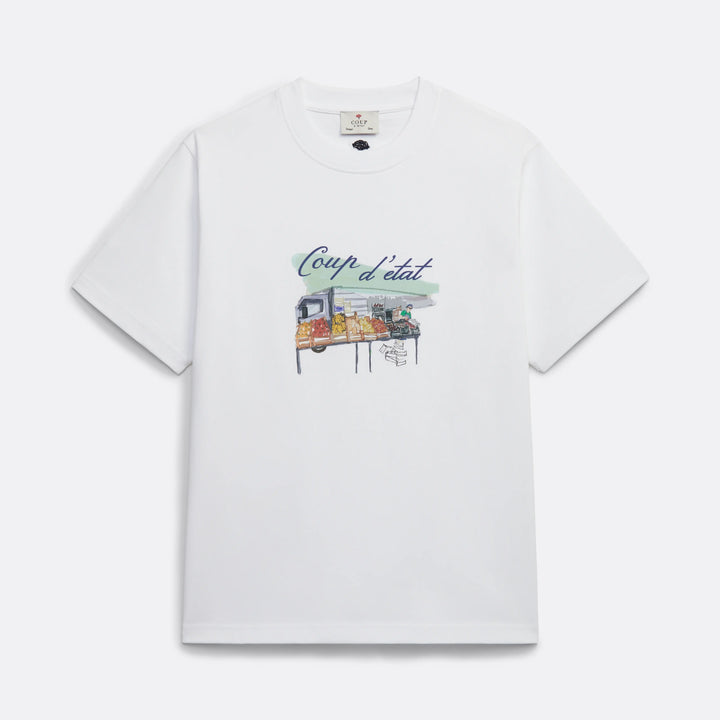 Regular T-Shirt in White - Front print - Coup D'État Portugal