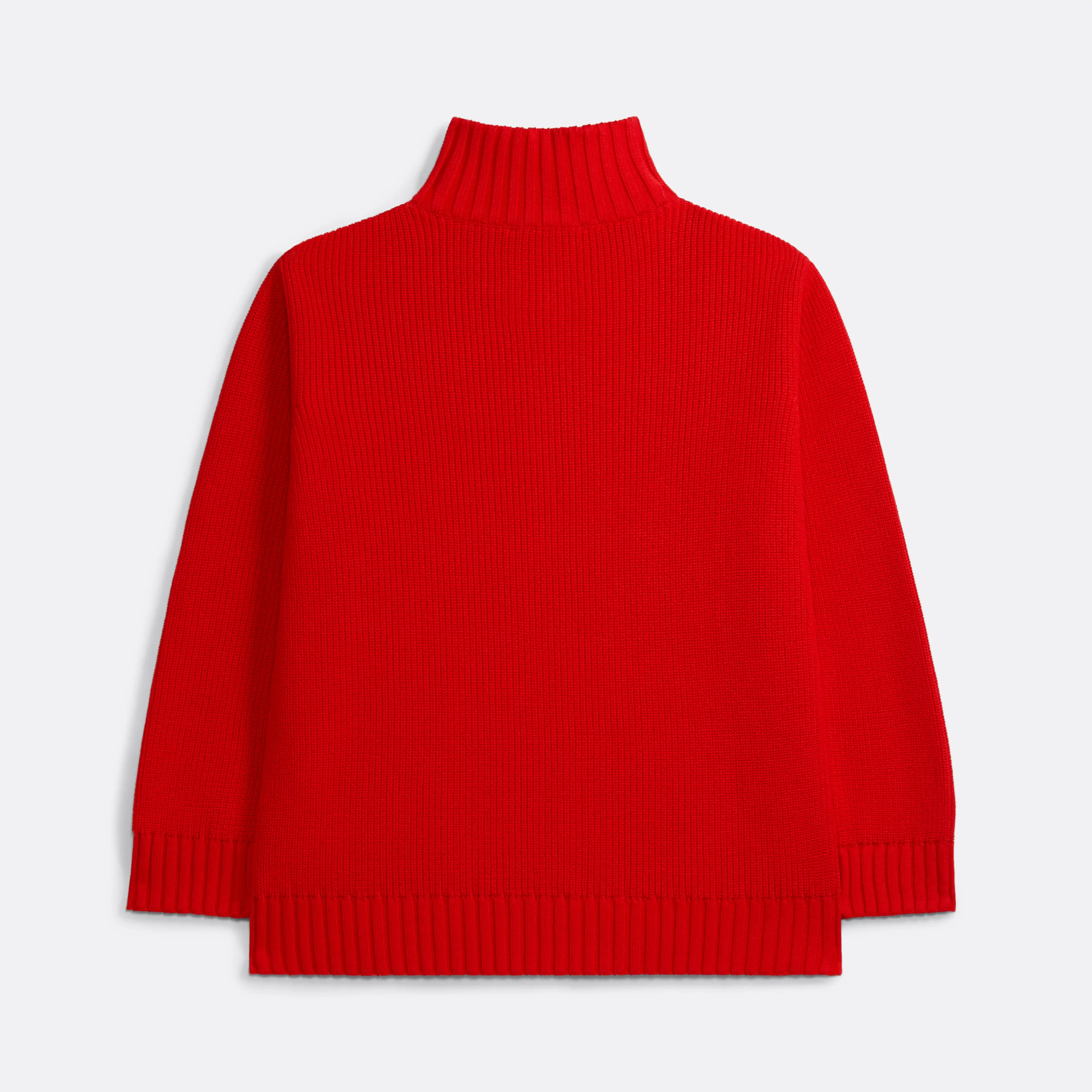 Knitted Quarter Zip in Red - Handcrafted - Coup D'État Portugal