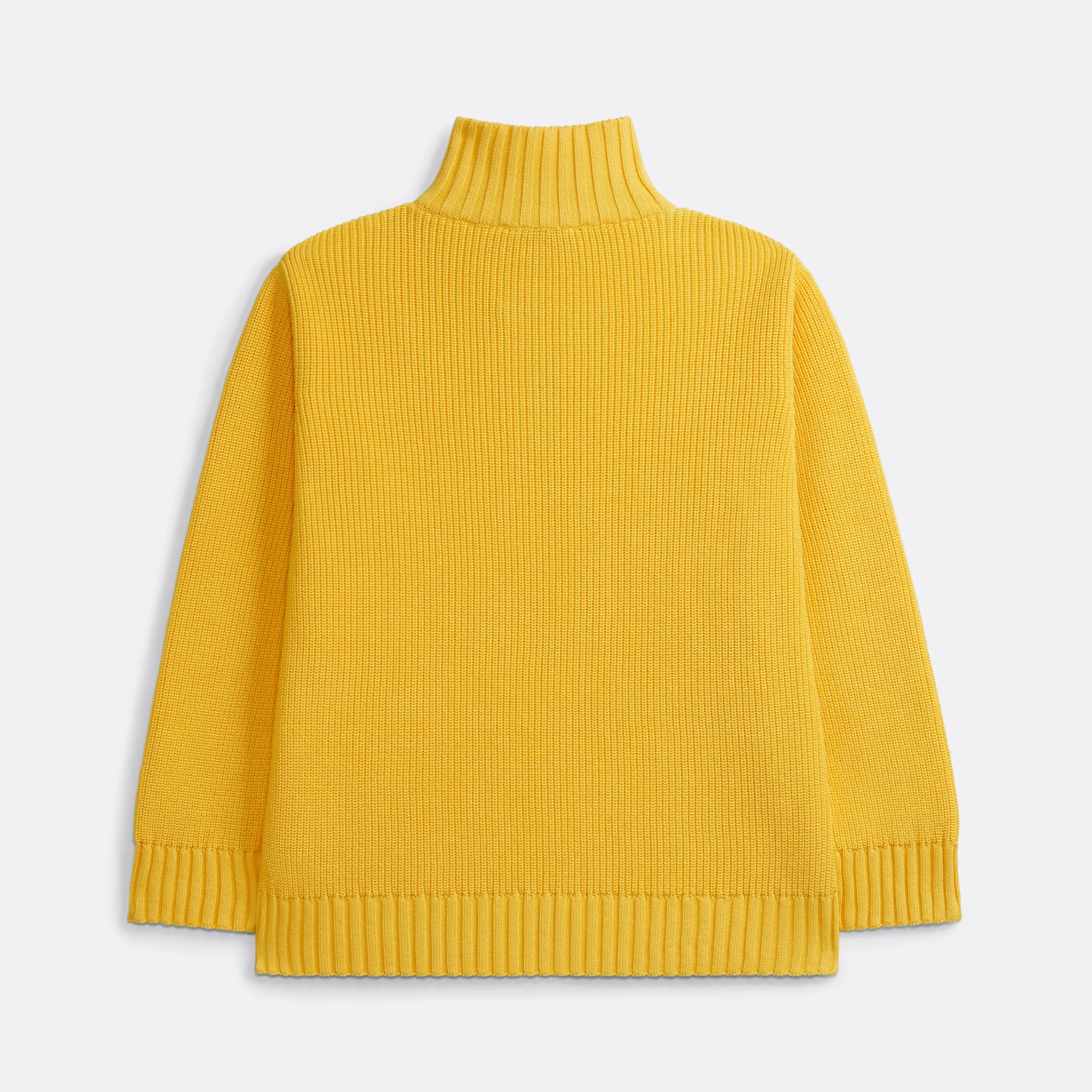 Knitted Quarter Zip in Yellow - Handcrafted - Coup D'État Portugal