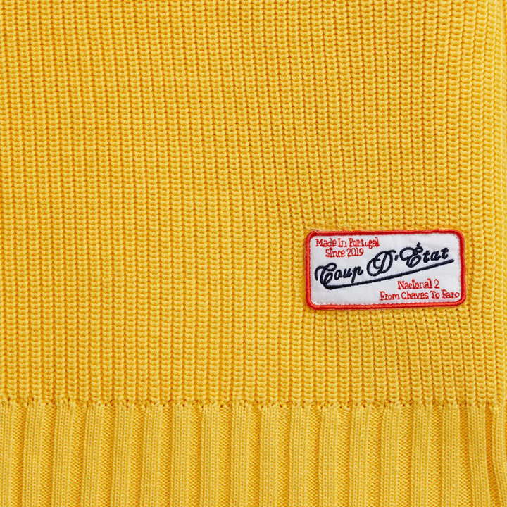 Knitted Quarter Zip in Yellow - Handcrafted - Coup D'État Portugal