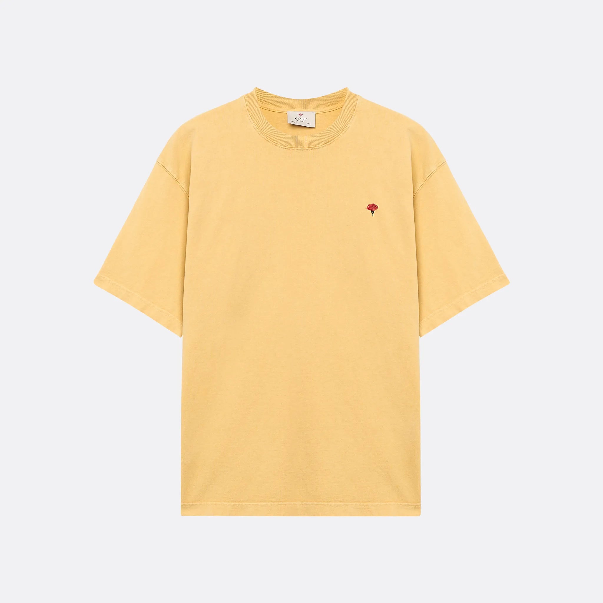 Label T-shirt in washed Yellow - Coup D'État Portugal