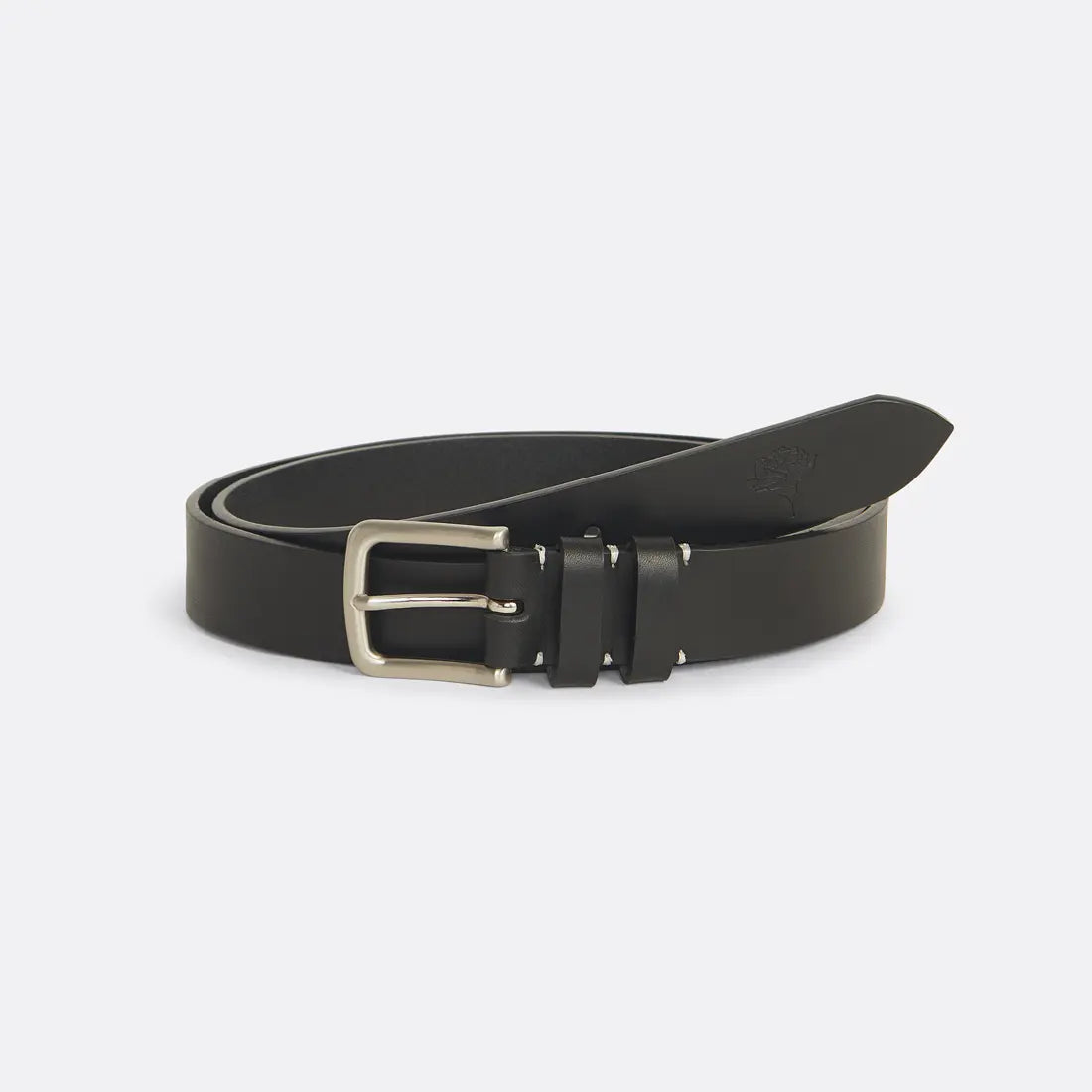 Classic Leather Belt in Black - Handcrafted - Coup D'État Portugal