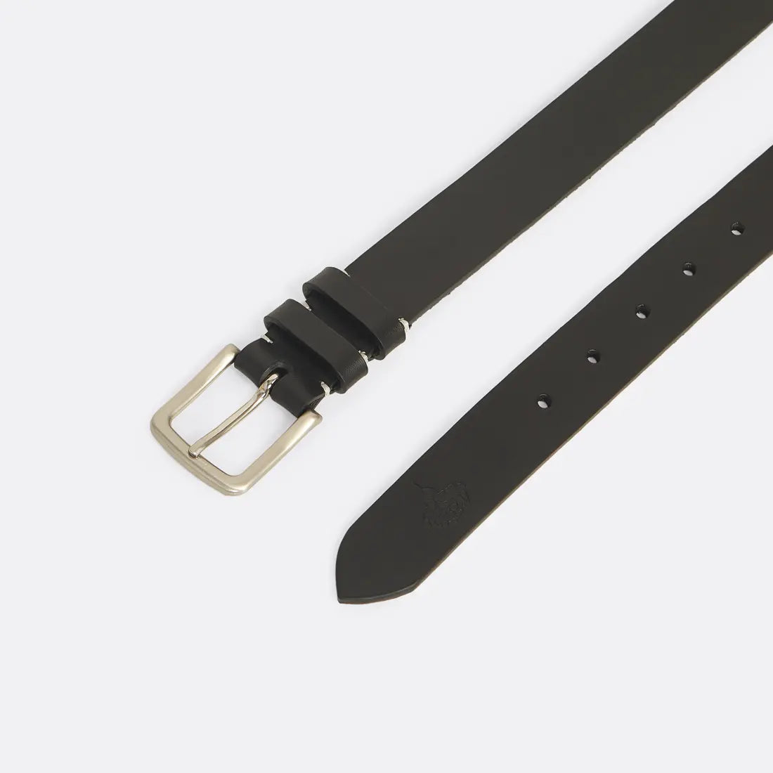 Classic Leather Belt in Black - Handcrafted - Coup D'État Portugal