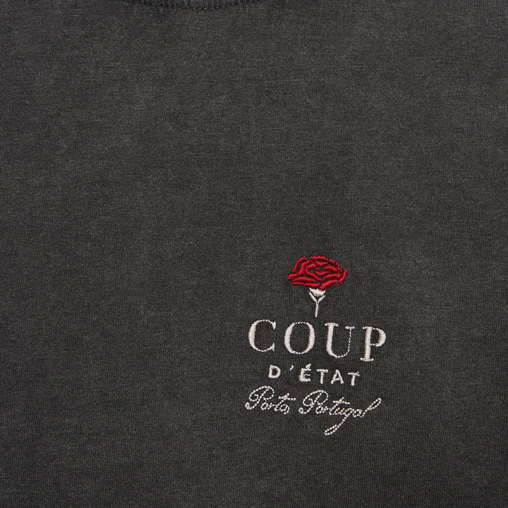 Logo T-shirt in washed Black - Cotton Oversize - Coup D'État Portugal