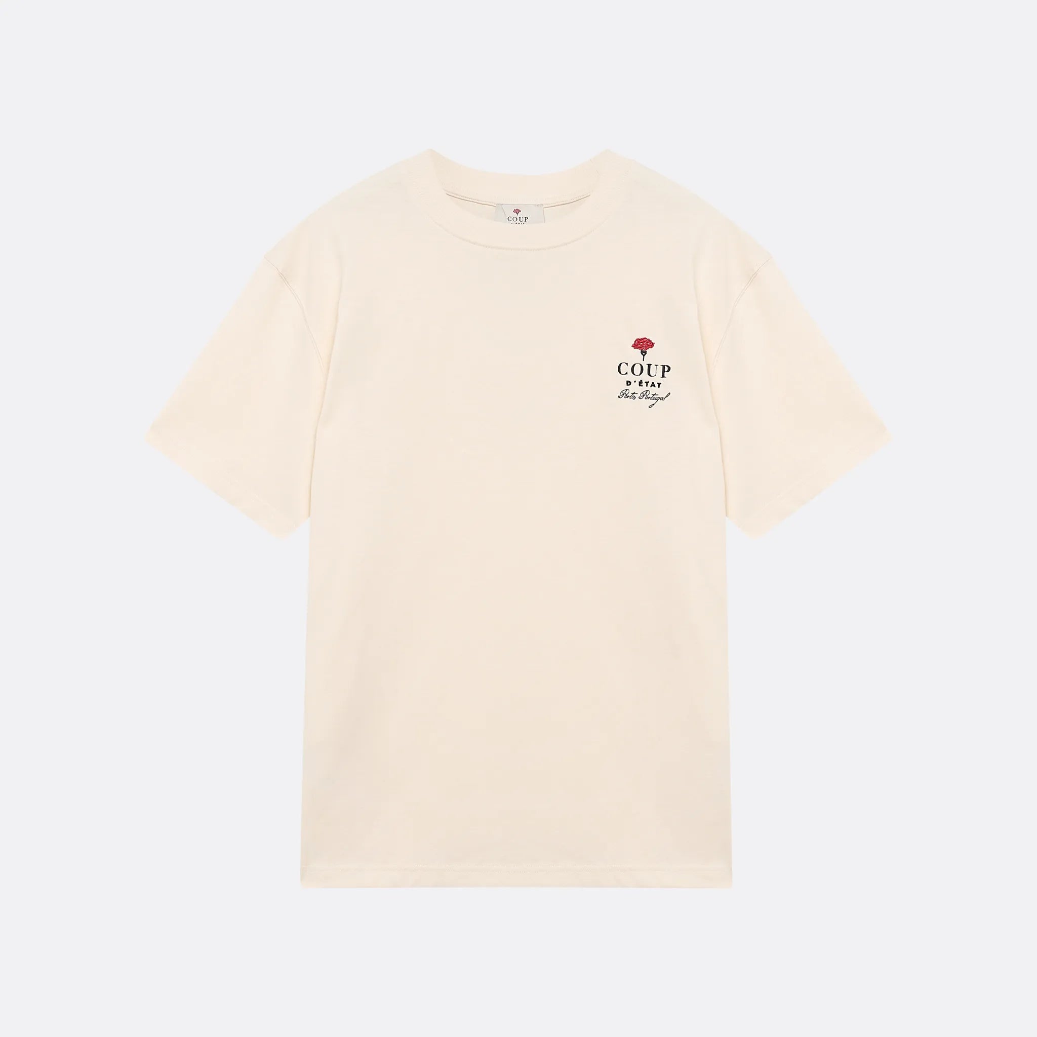 Logo T-shirt in Off-White - Cotton Oversize - Coup D'État Portugal