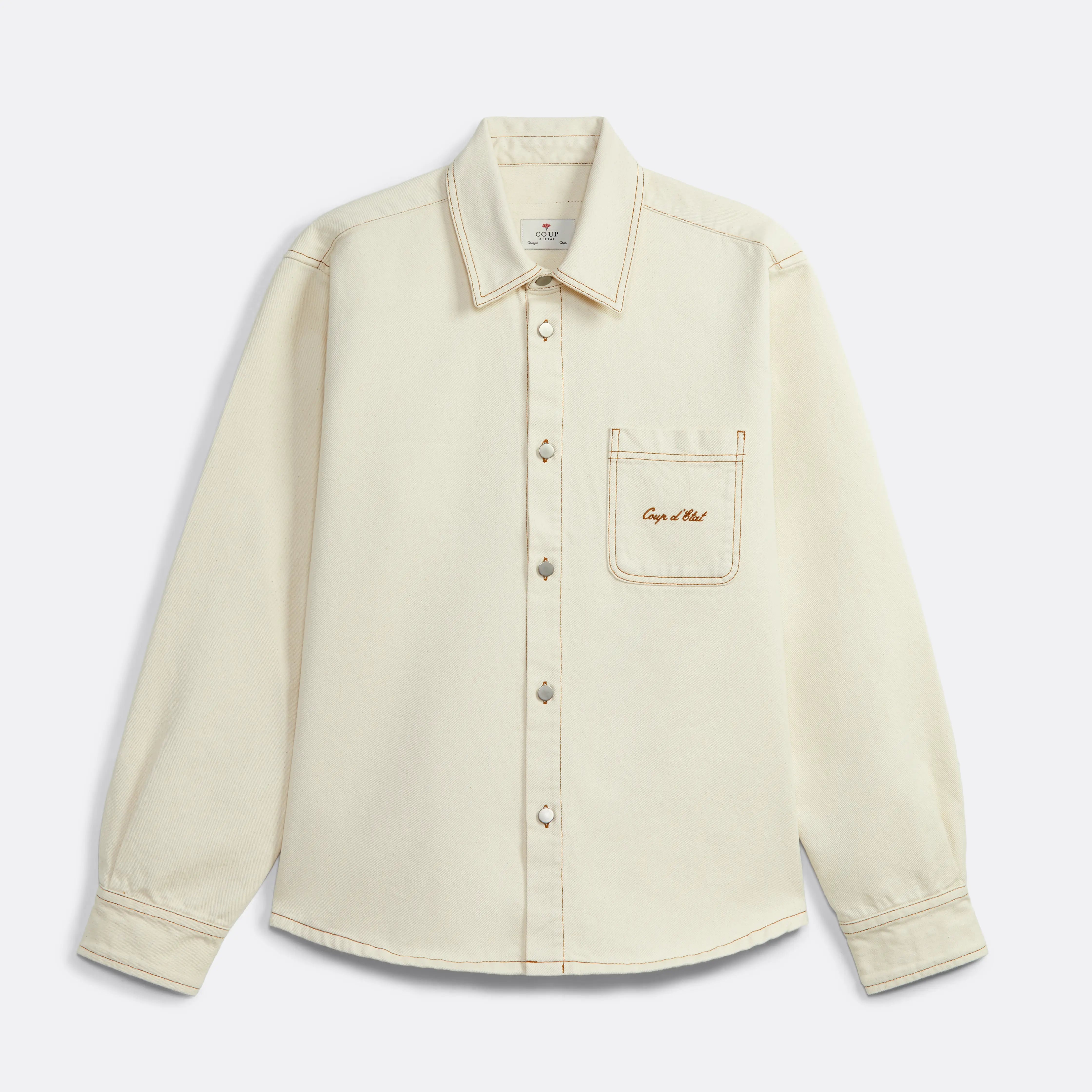 Raw Denim Shirt - Embroidered - Coup D'État Portugal